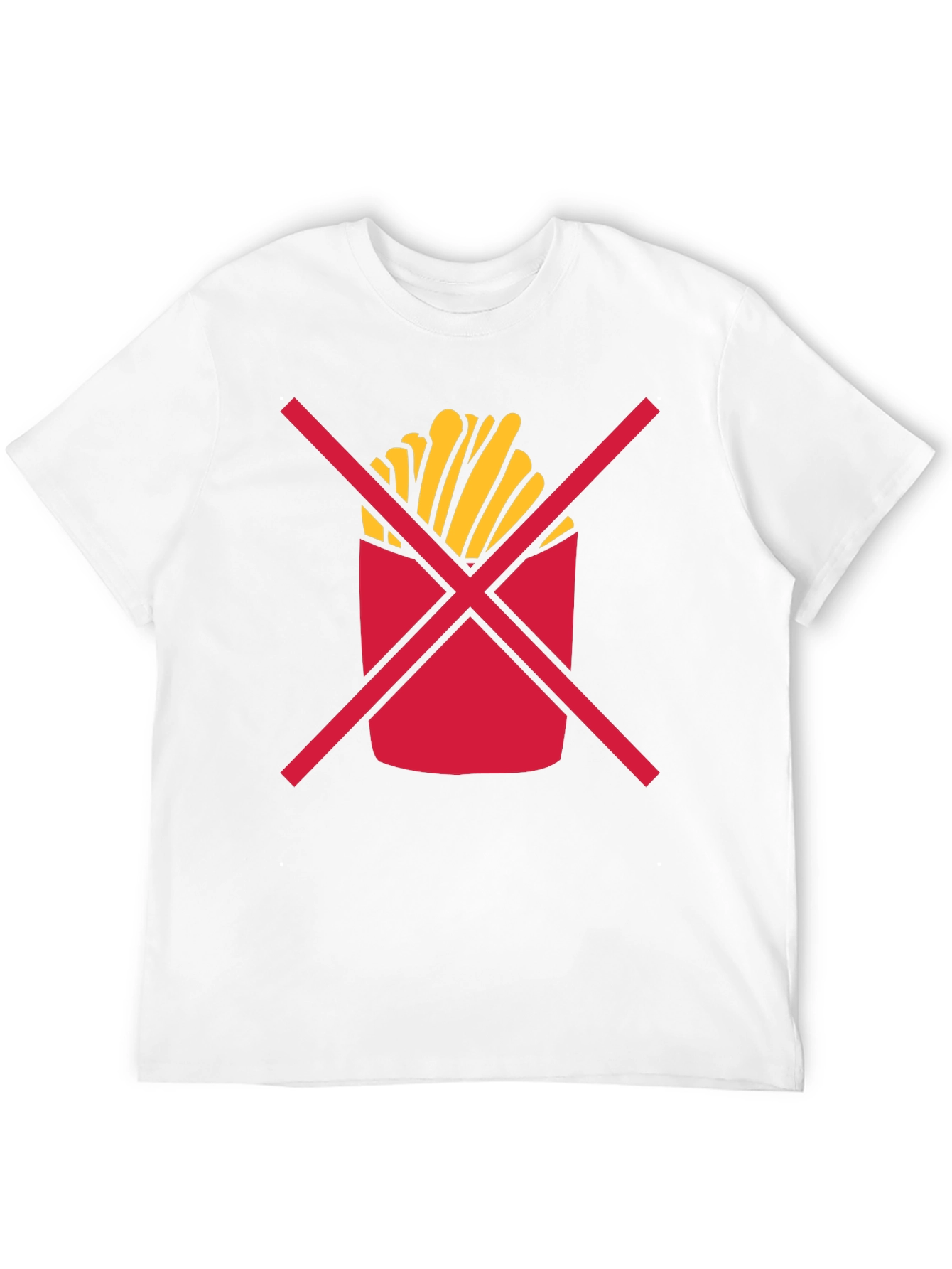No Fries T-Shirt - Diet Humor Tee
