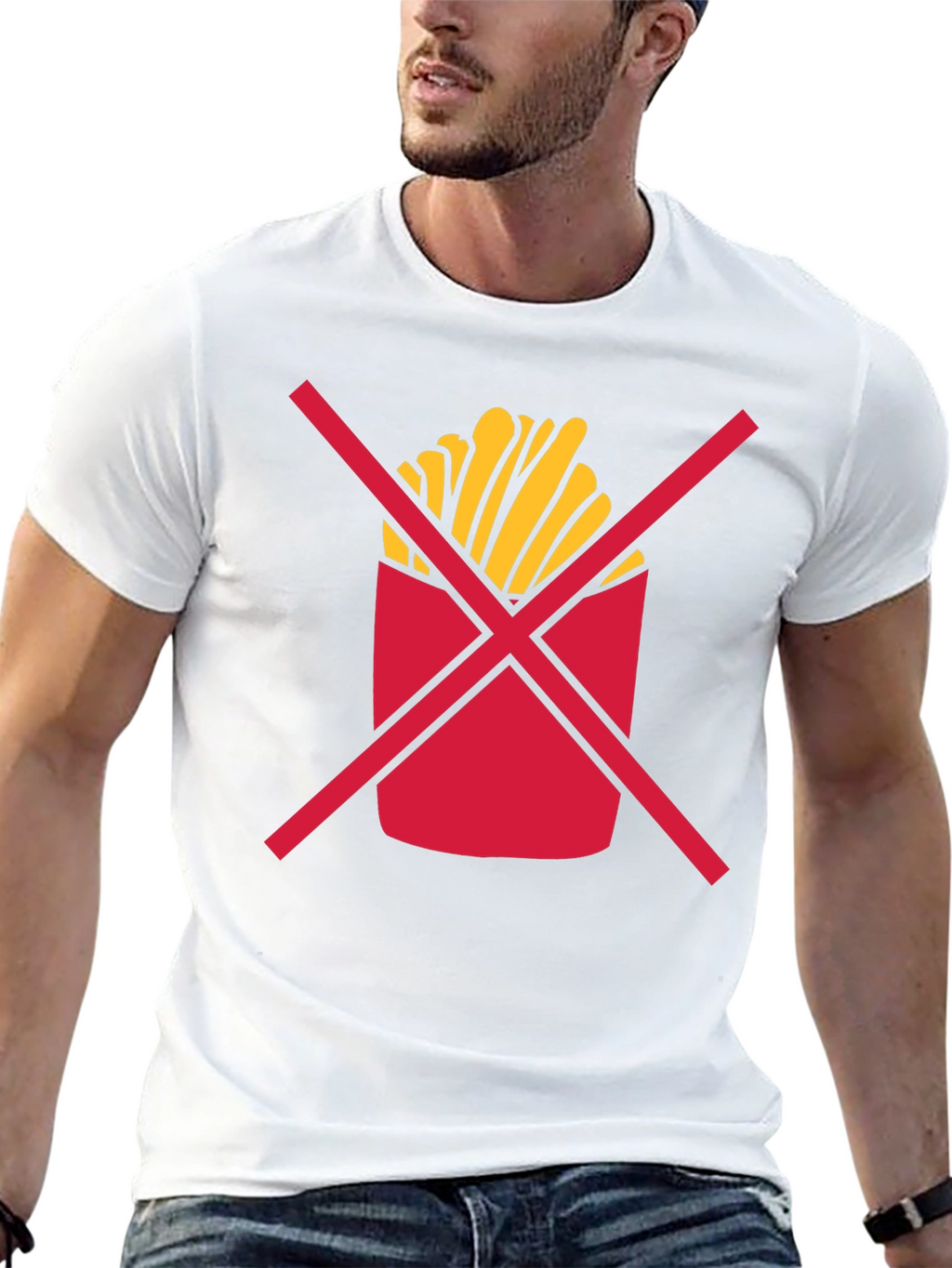 No Fries T-Shirt - Diet Humor Tee