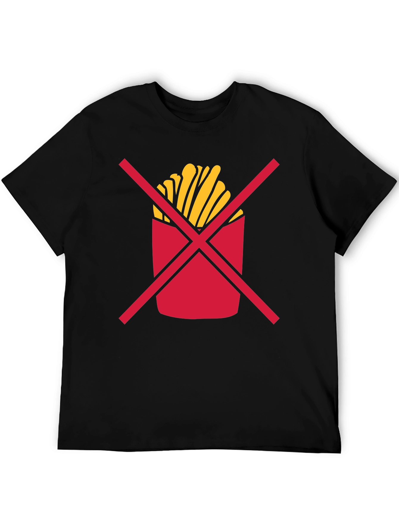No Fries T-Shirt - Diet Humor Tee