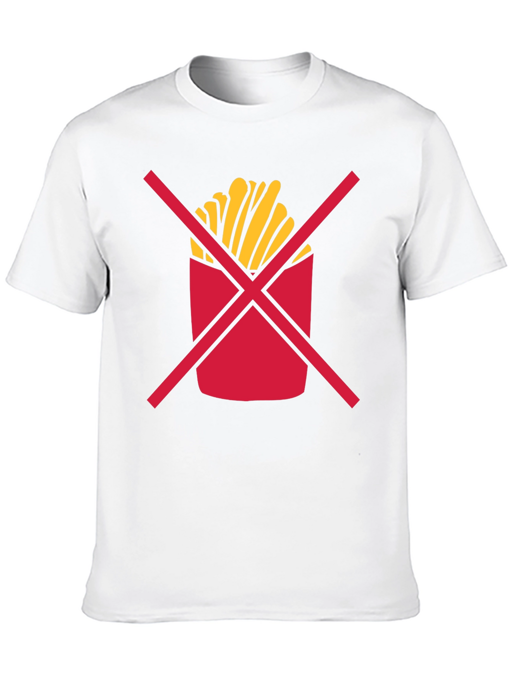 No Fries T-Shirt - Diet Humor Tee