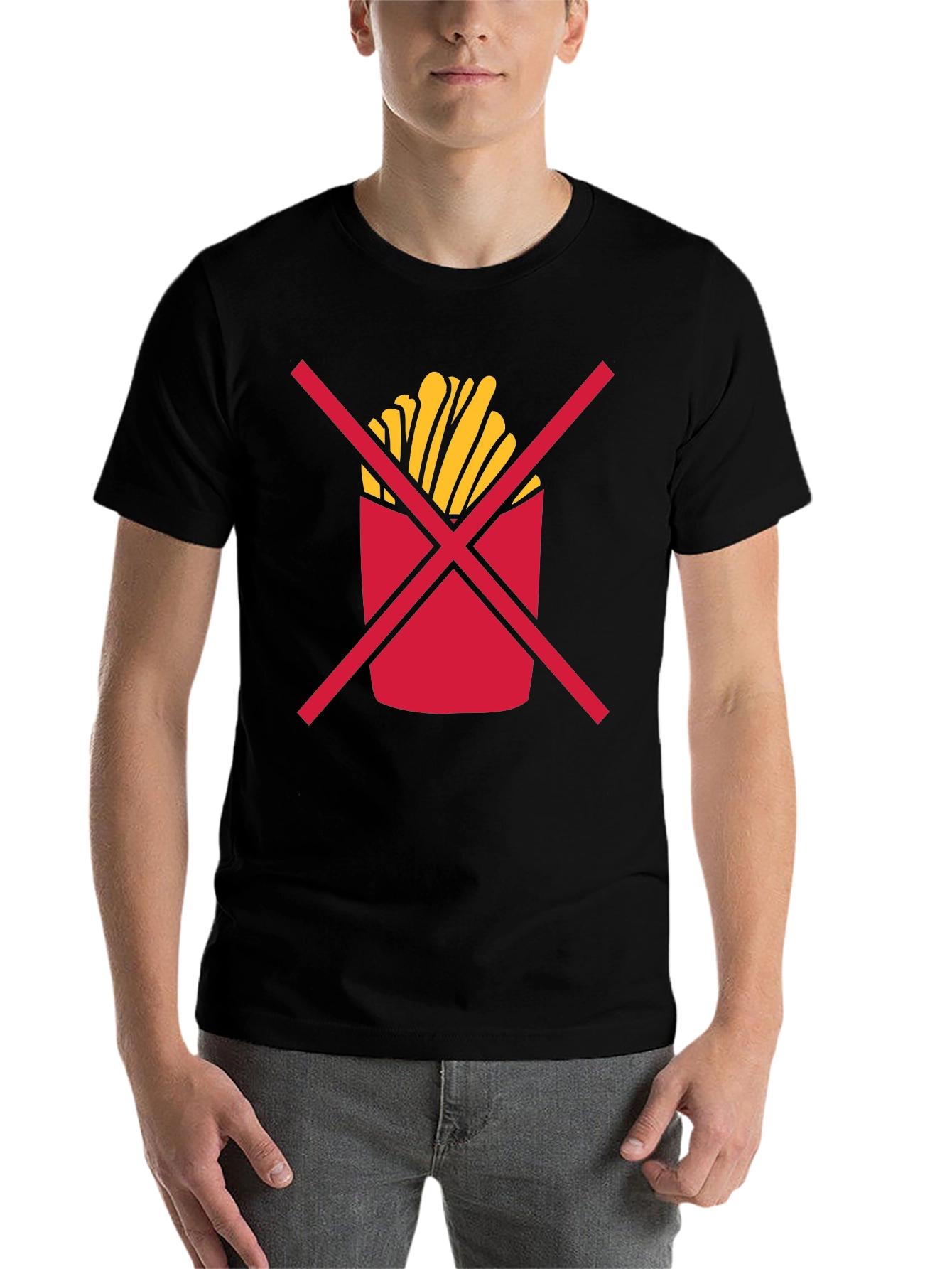No Fries T-Shirt - Diet Humor Tee