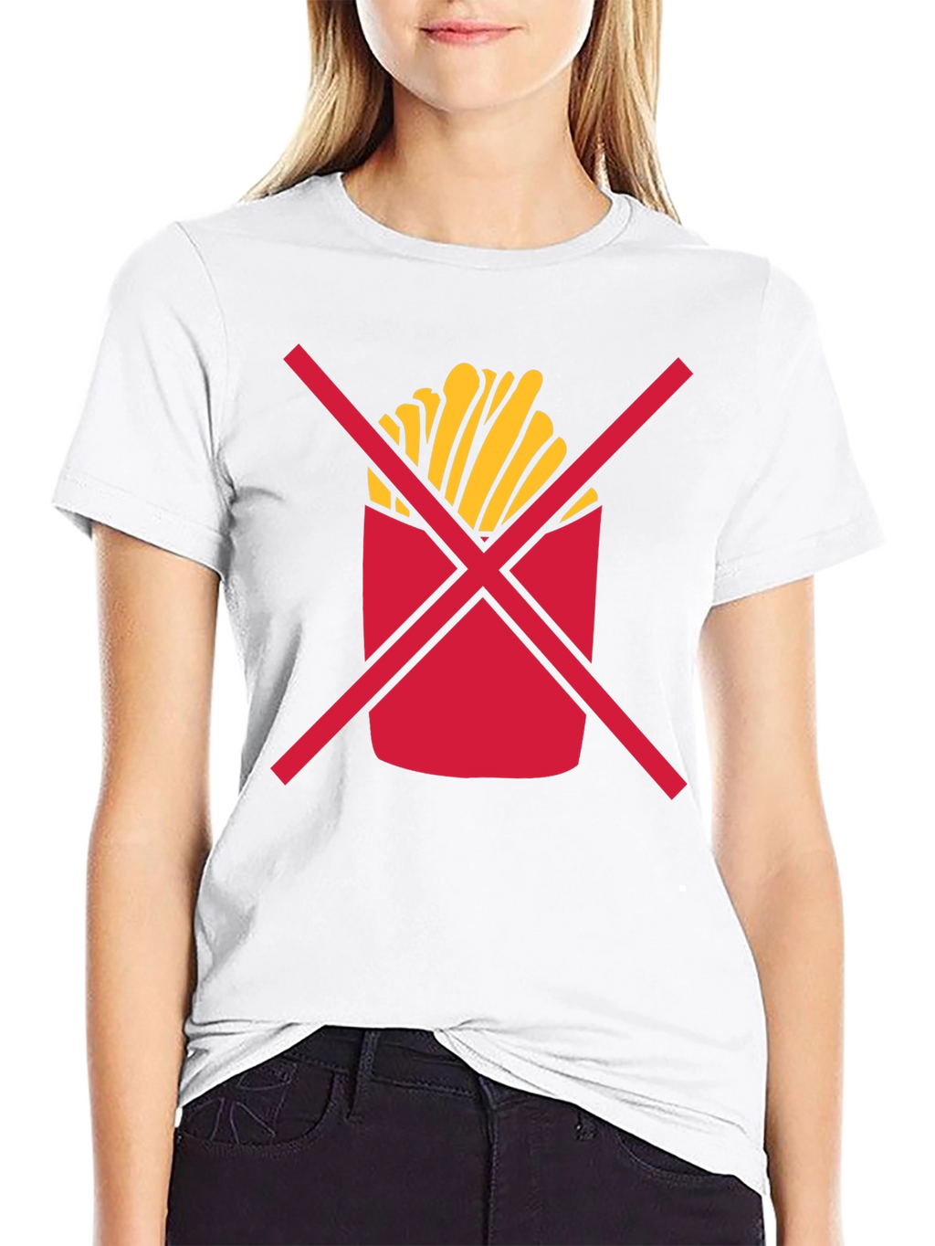 No Fries T-Shirt - Diet Humor Tee