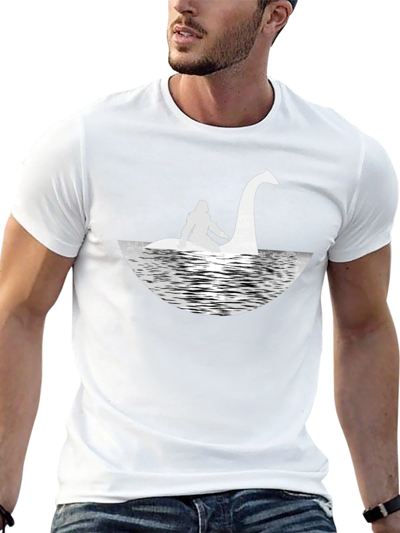 Loch Ness Monster Graphic Tee - Black
