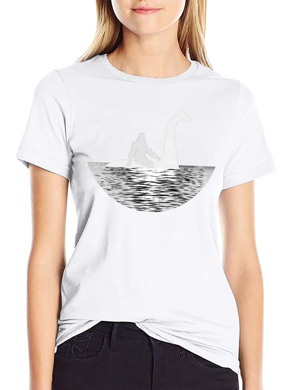 Loch Ness Monster Graphic Tee - Black