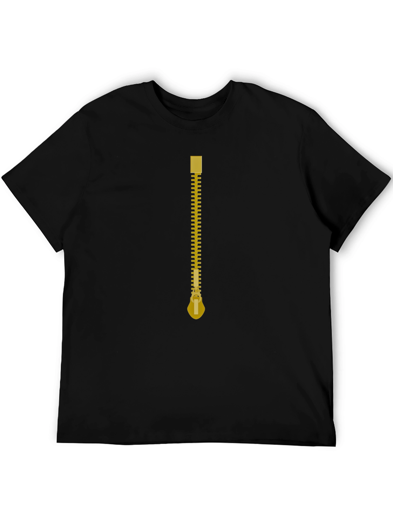 Novelty Zipper Graphic T-Shirt