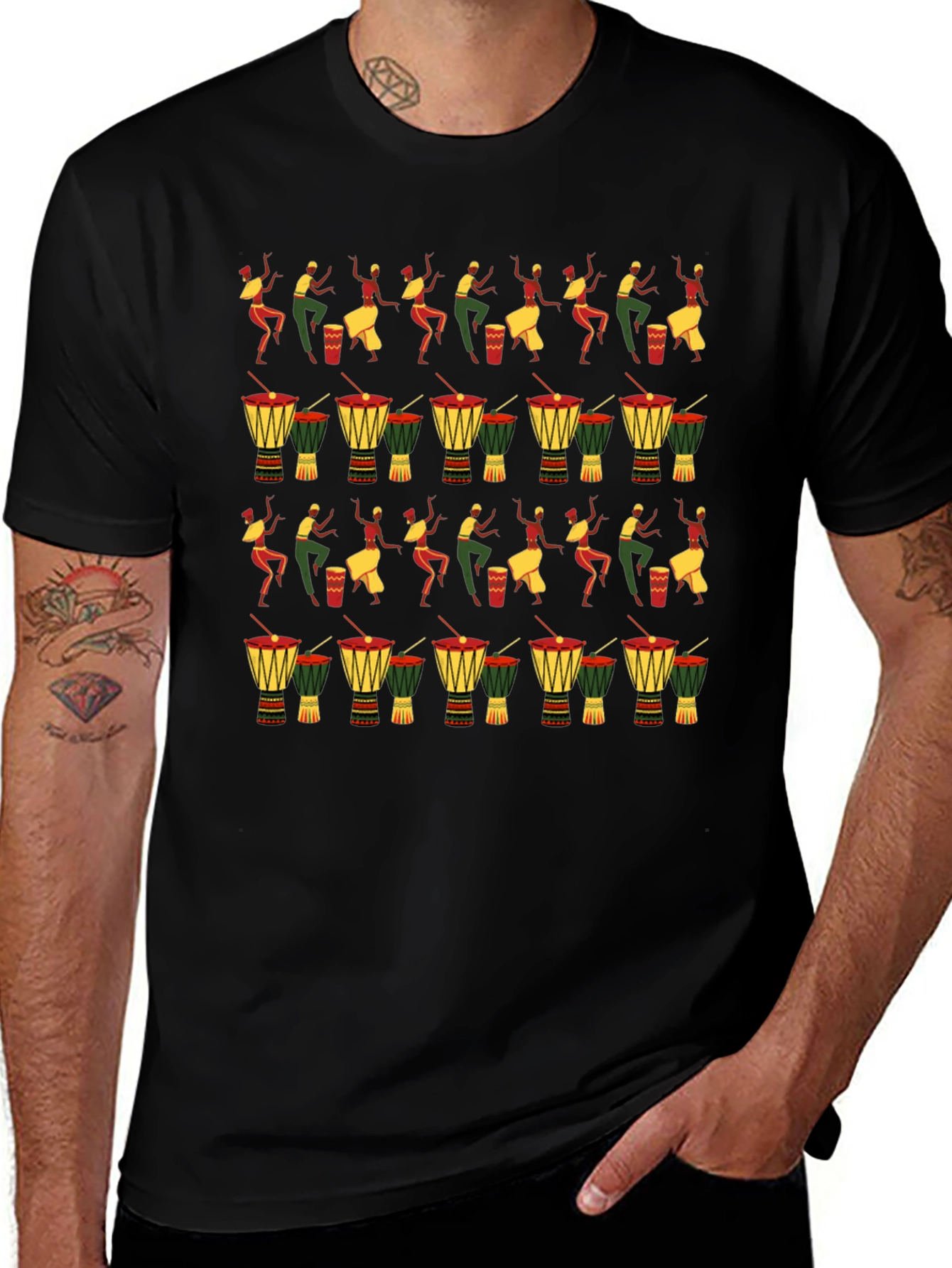African Drummer Graphic Tee - Rhythm & Culture