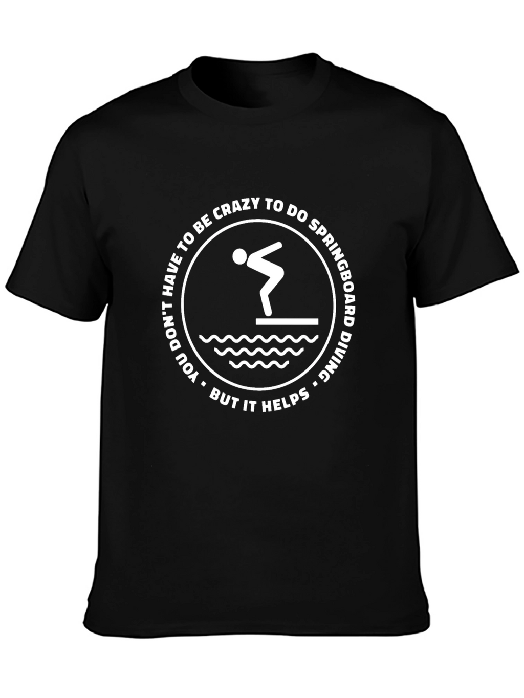 Crazy Springboard Diving Graphic T-Shirt
