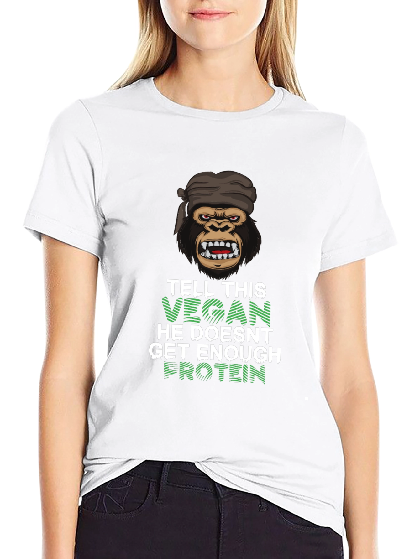 Vegan Gorilla T-Shirt - Get Enough Protein!
