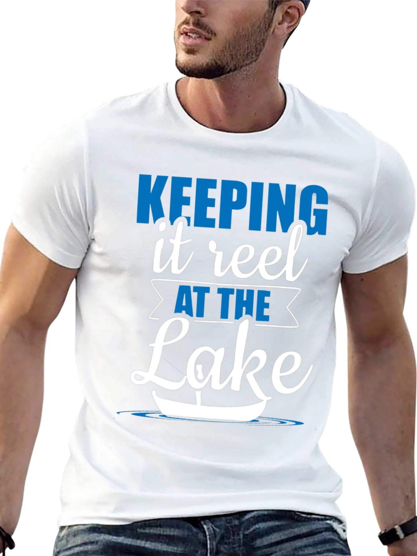 Keeping It Reel at the Lake Black T-Shirt