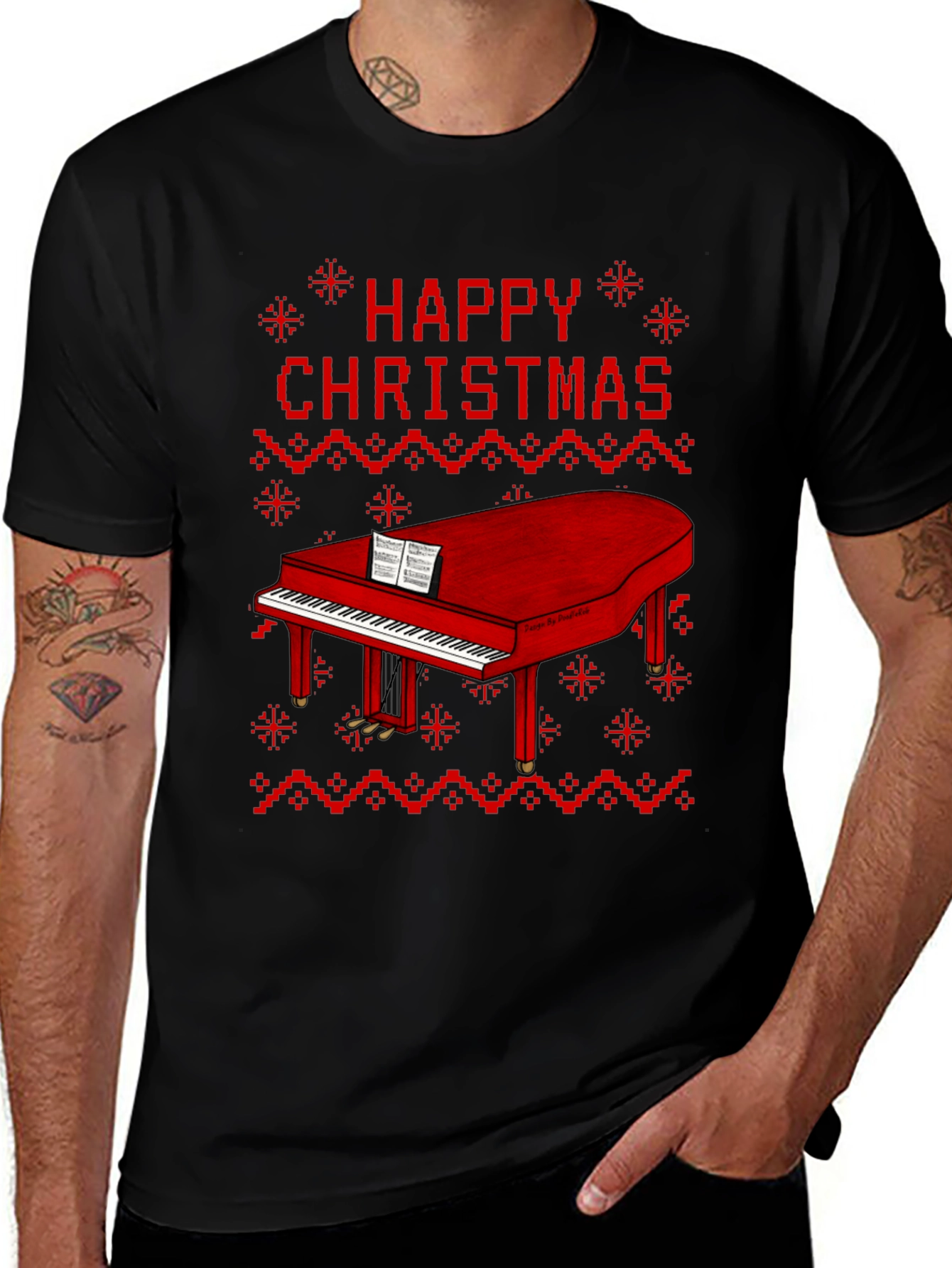 Happy Christmas Piano T-Shirt