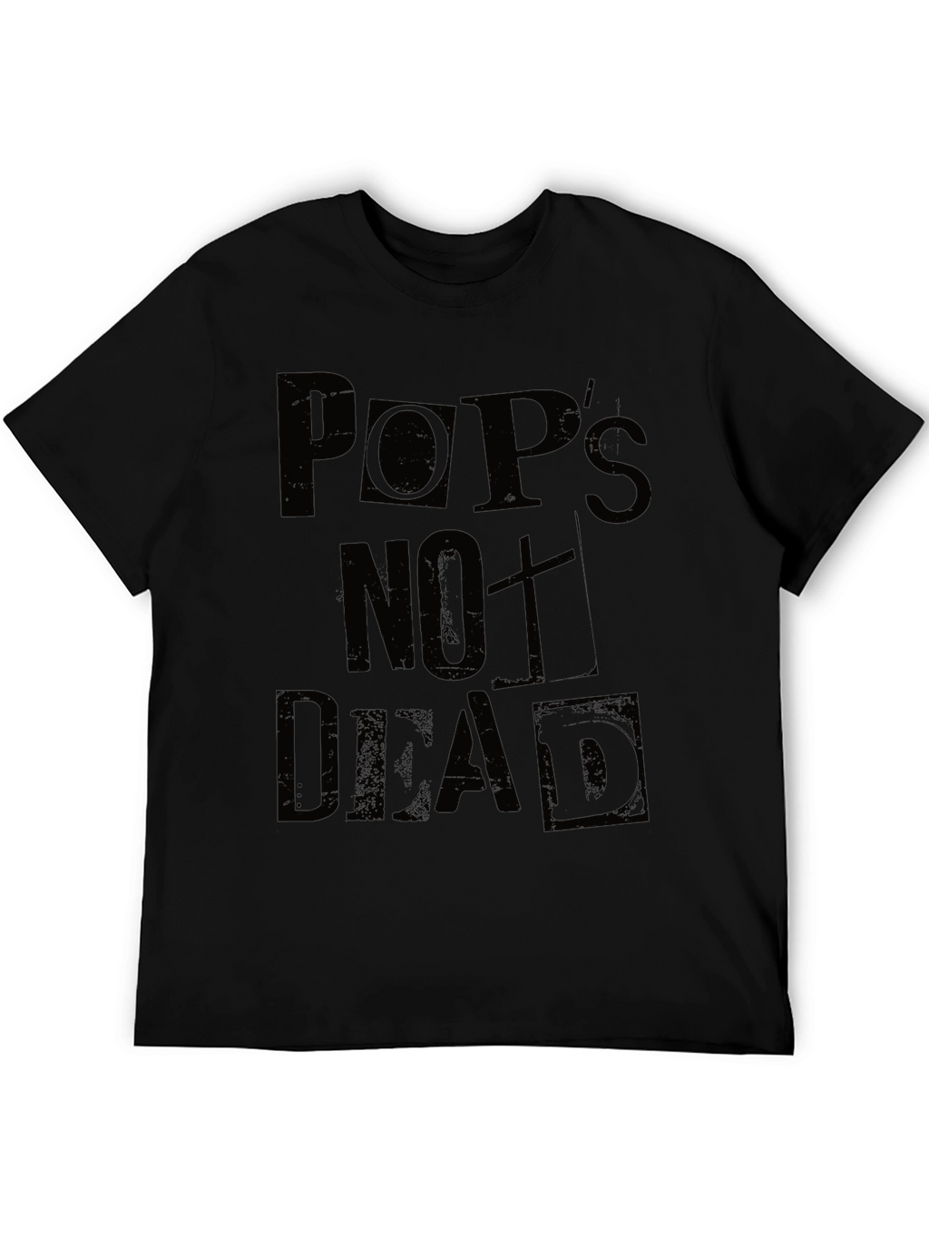 Pops Not Dead Mens Graphic Tee - Black