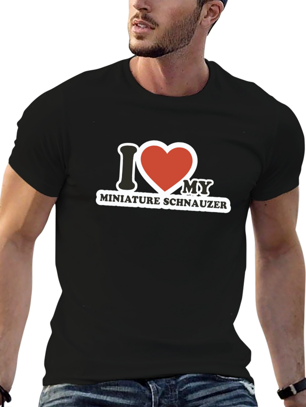 I Heart My Miniature Schnauzer T-Shirt