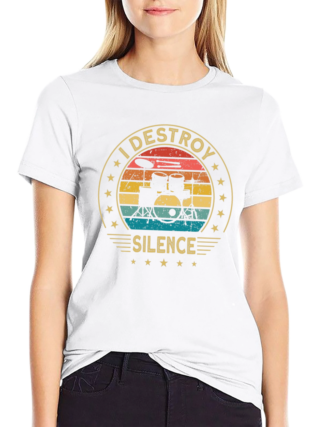 I Destroy Silence Drummer T-Shirt