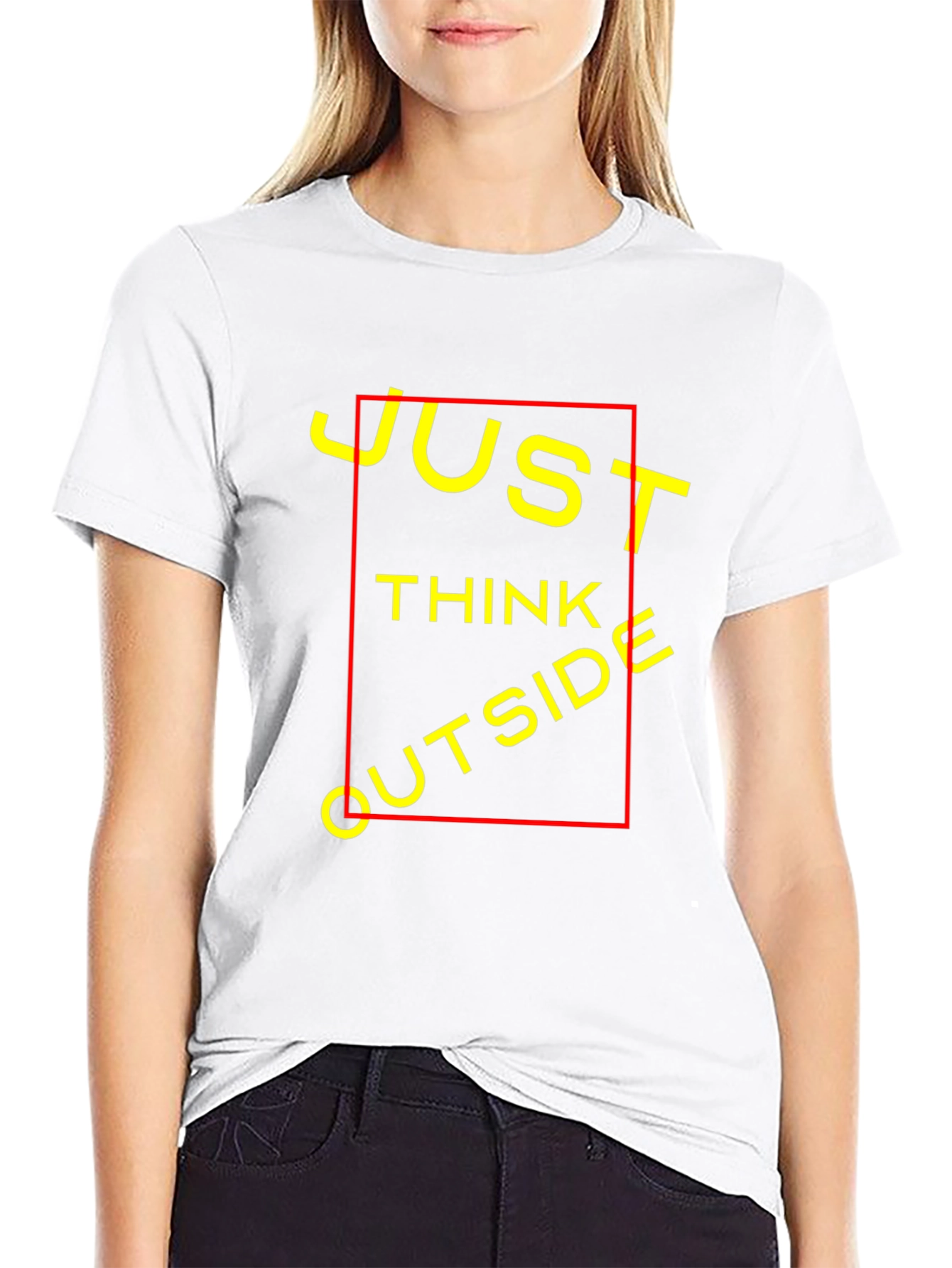 Just Think Outside T-Shirt - Black Crew Neck