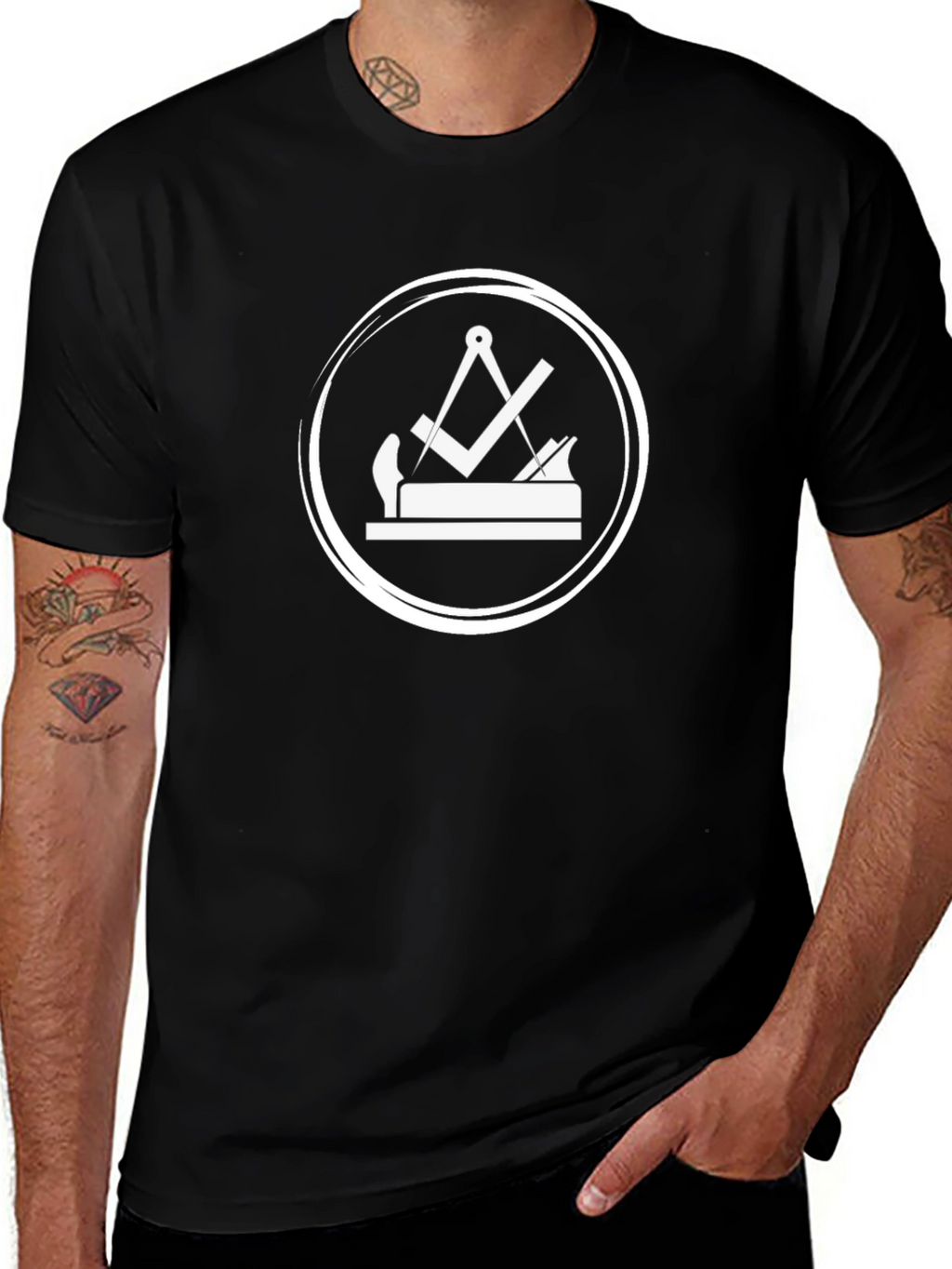 Freemason Woodworking T-Shirt - Black