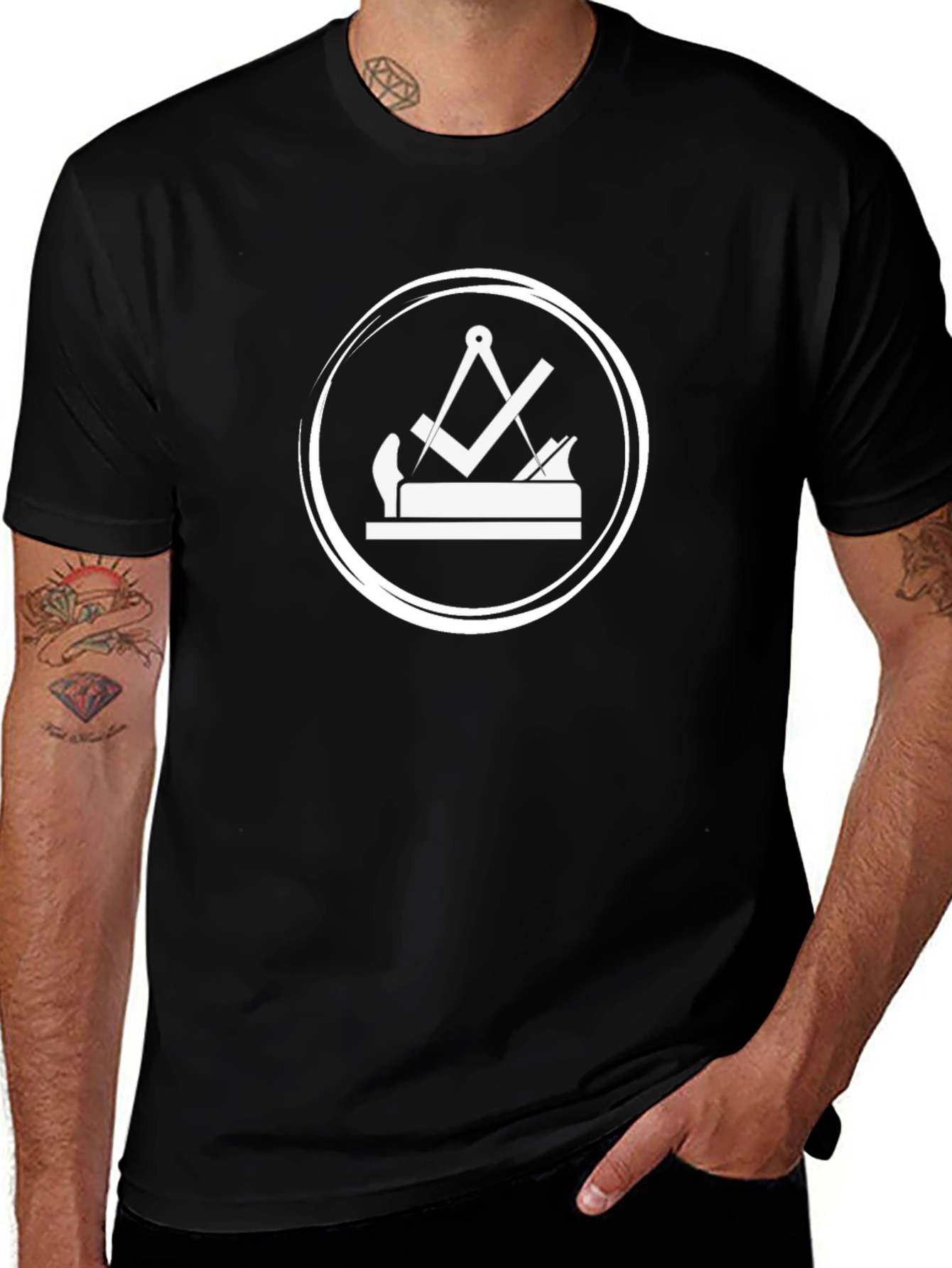 Freemason Woodworking T-Shirt - Black