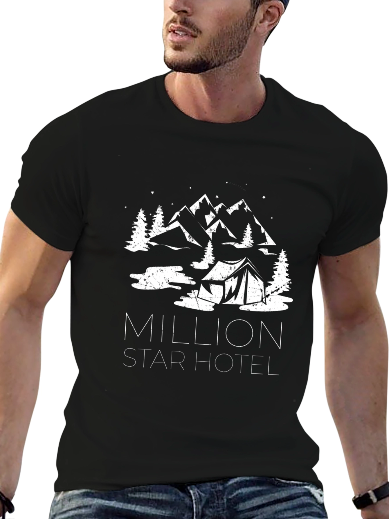 Million Star Hotel Camping Graphic Tee