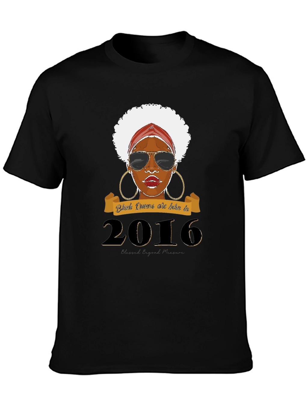 Black Queen Born in 2016 T-Shirt