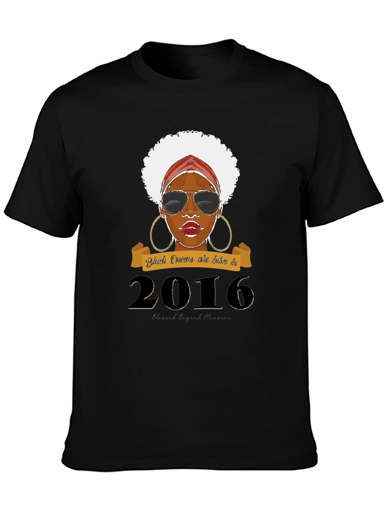 Black Queen Born in 2016 T-Shirt
