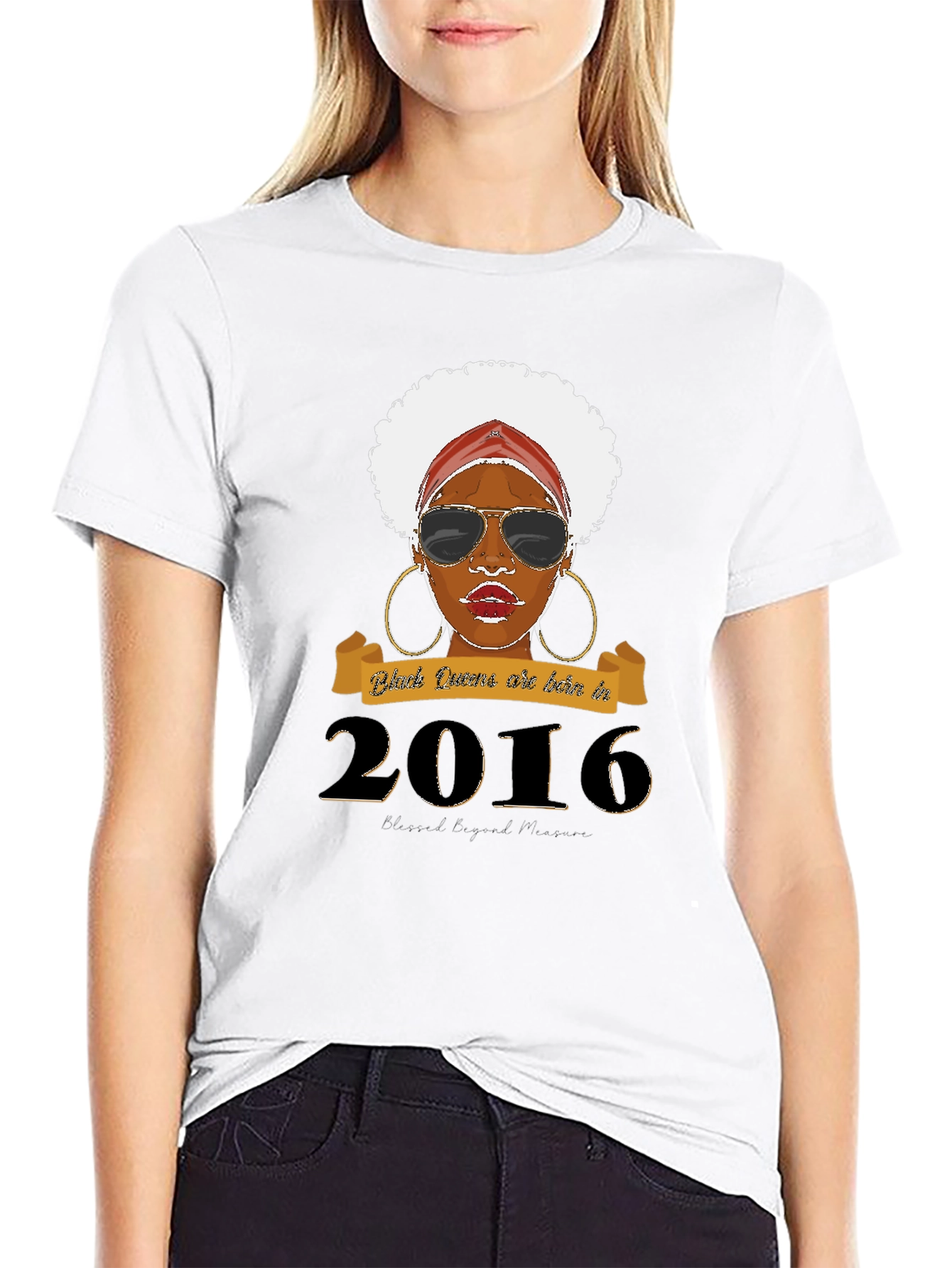 Black Queen Born in 2016 T-Shirt