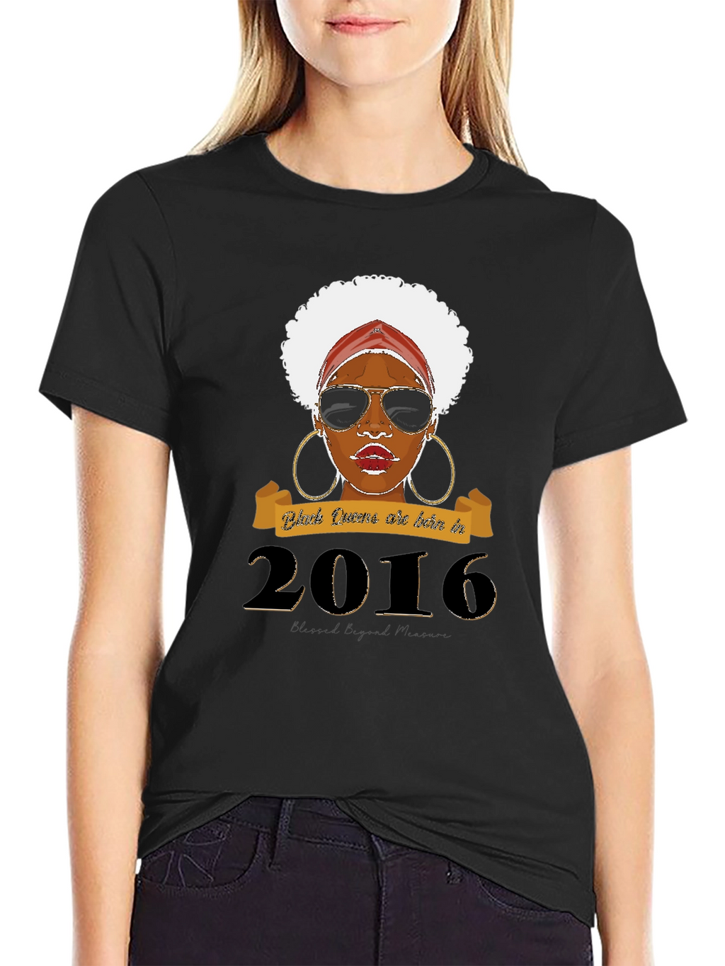 Black Queen Born in 2016 T-Shirt