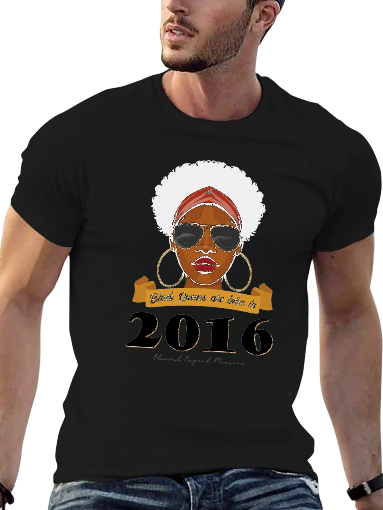 Black Queen Born in 2016 T-Shirt