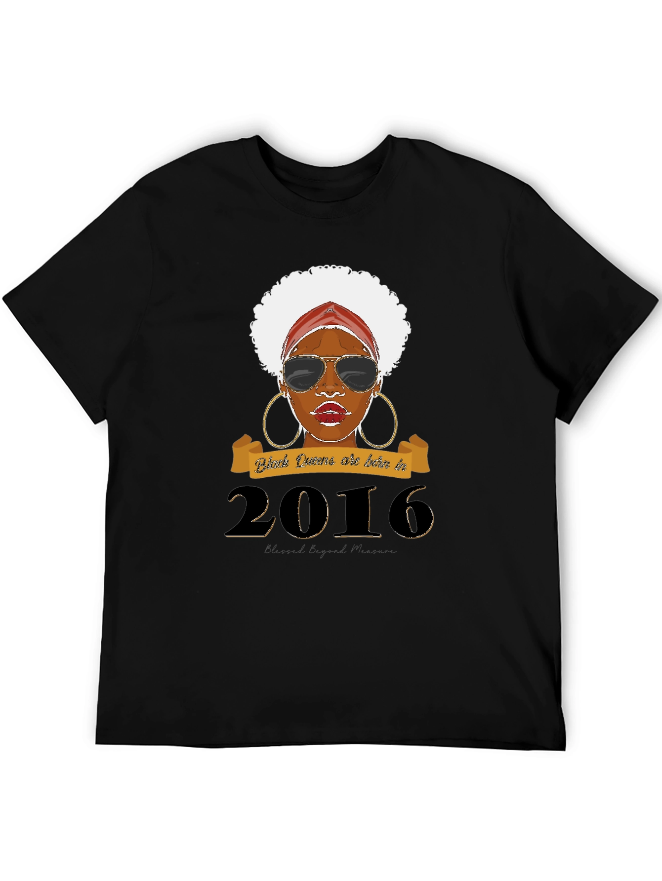 Black Queen Born in 2016 T-Shirt