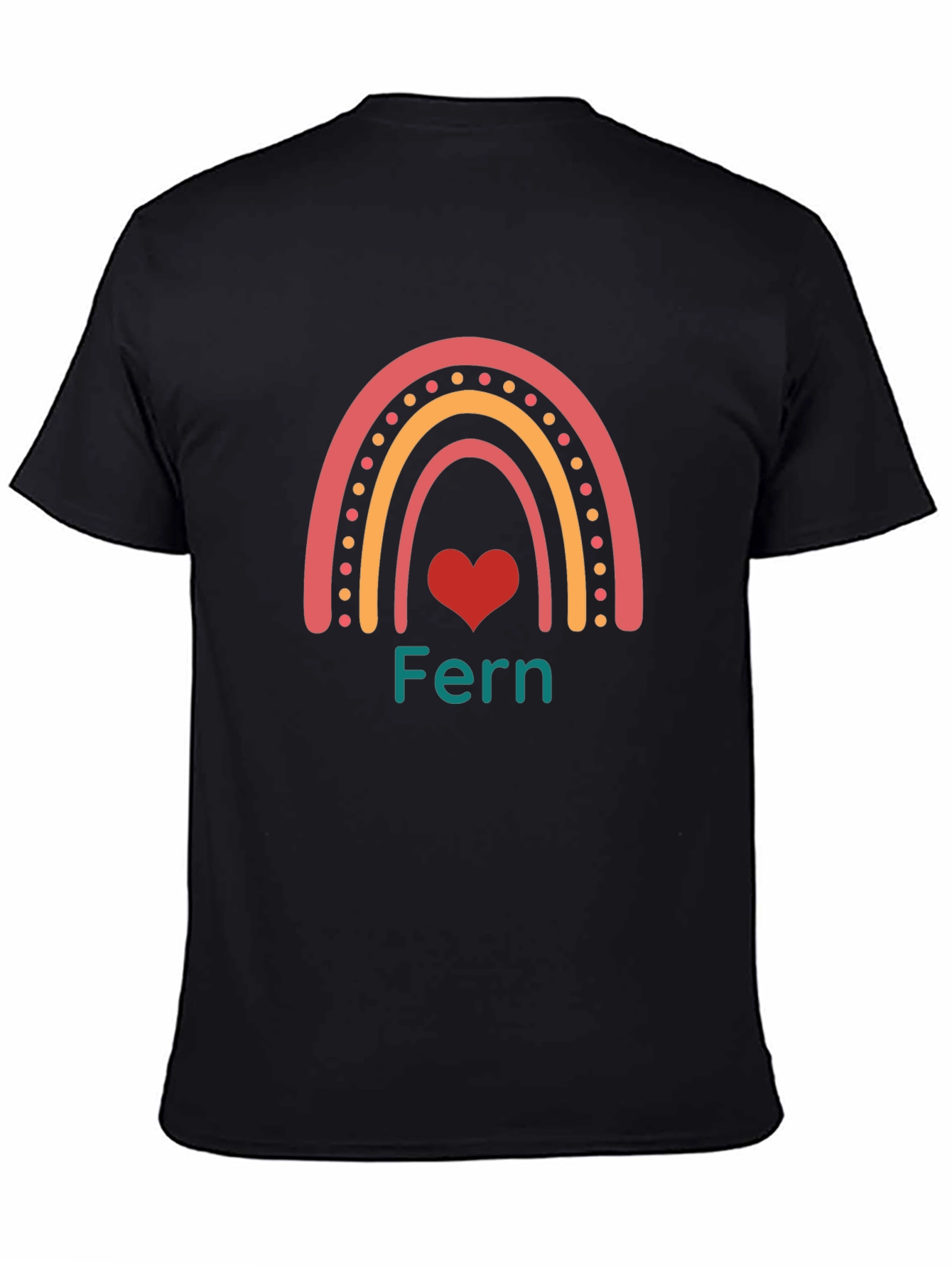 Fern Rainbow Heart Graphic Tee