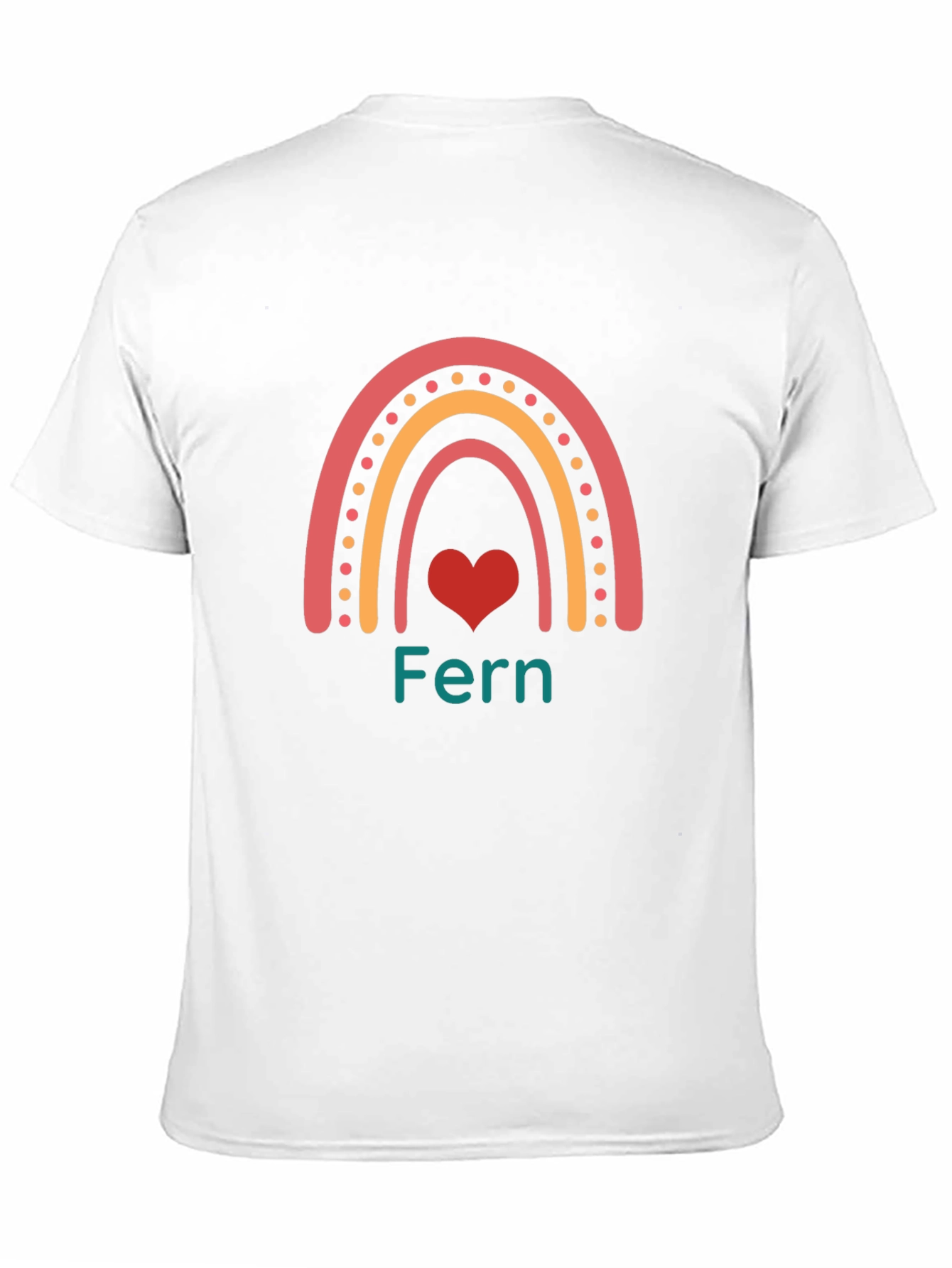 Fern Rainbow Heart Graphic Tee