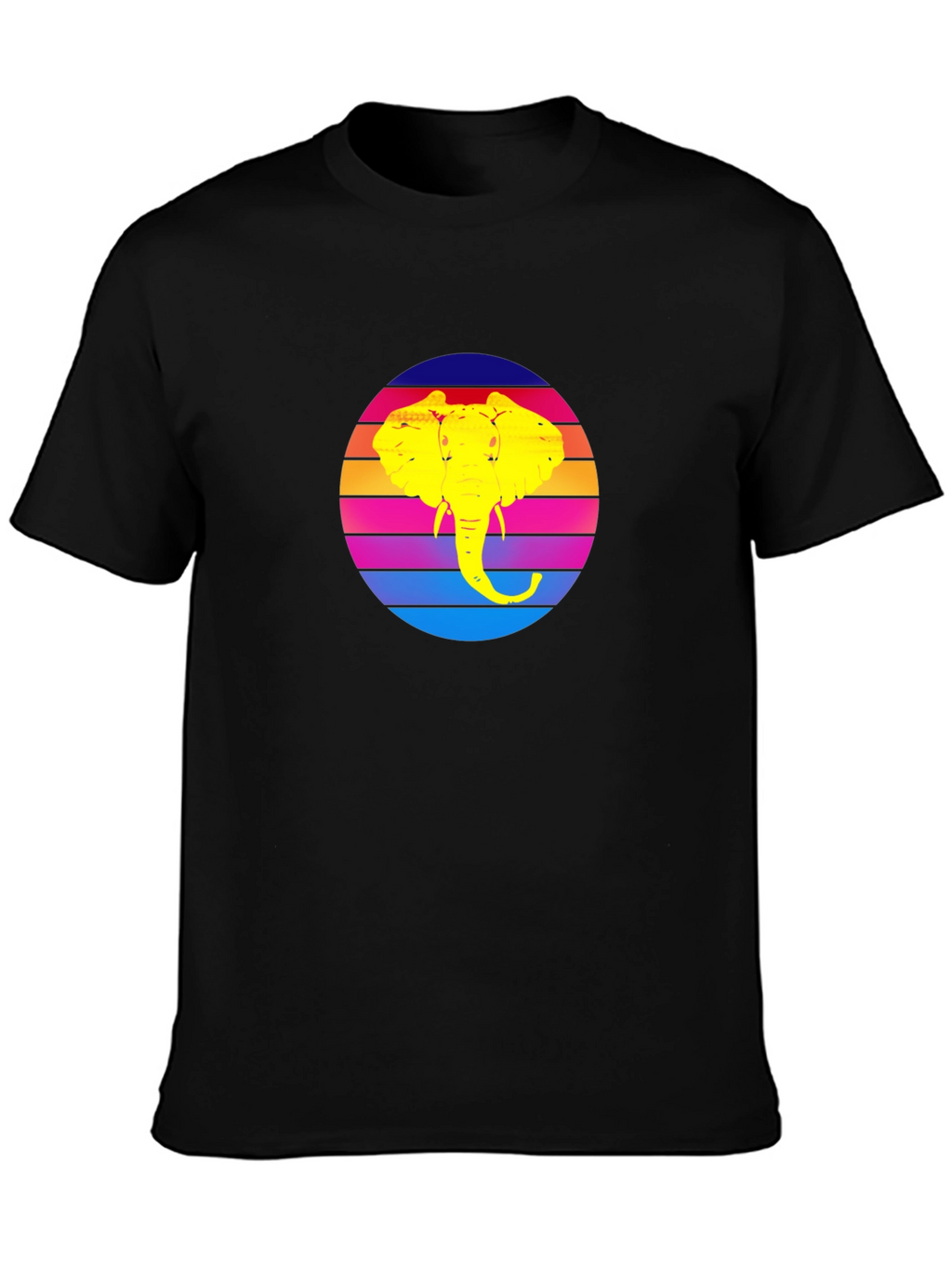Retro Elephant Sunset Graphic Tee