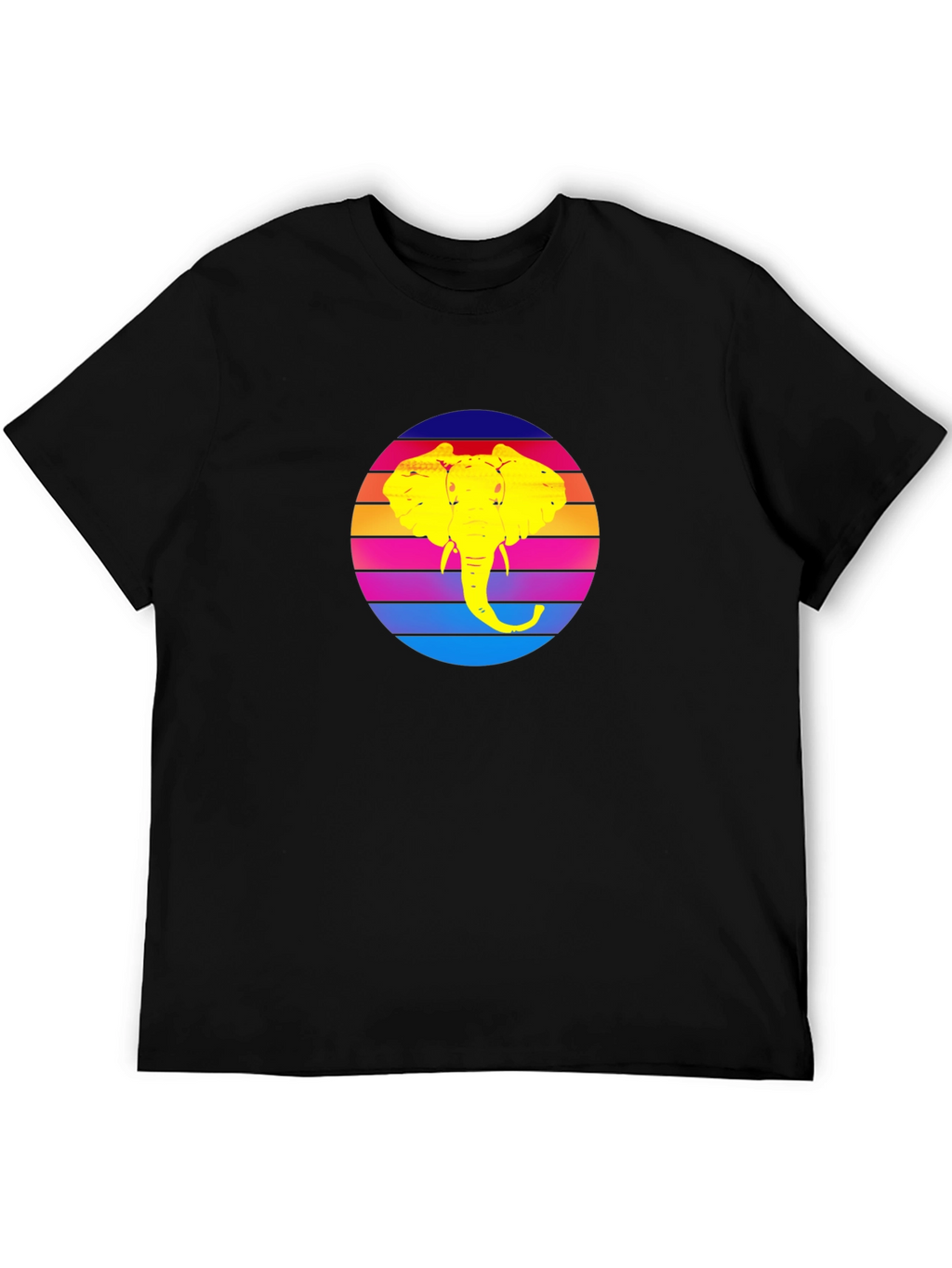 Retro Elephant Sunset Graphic Tee