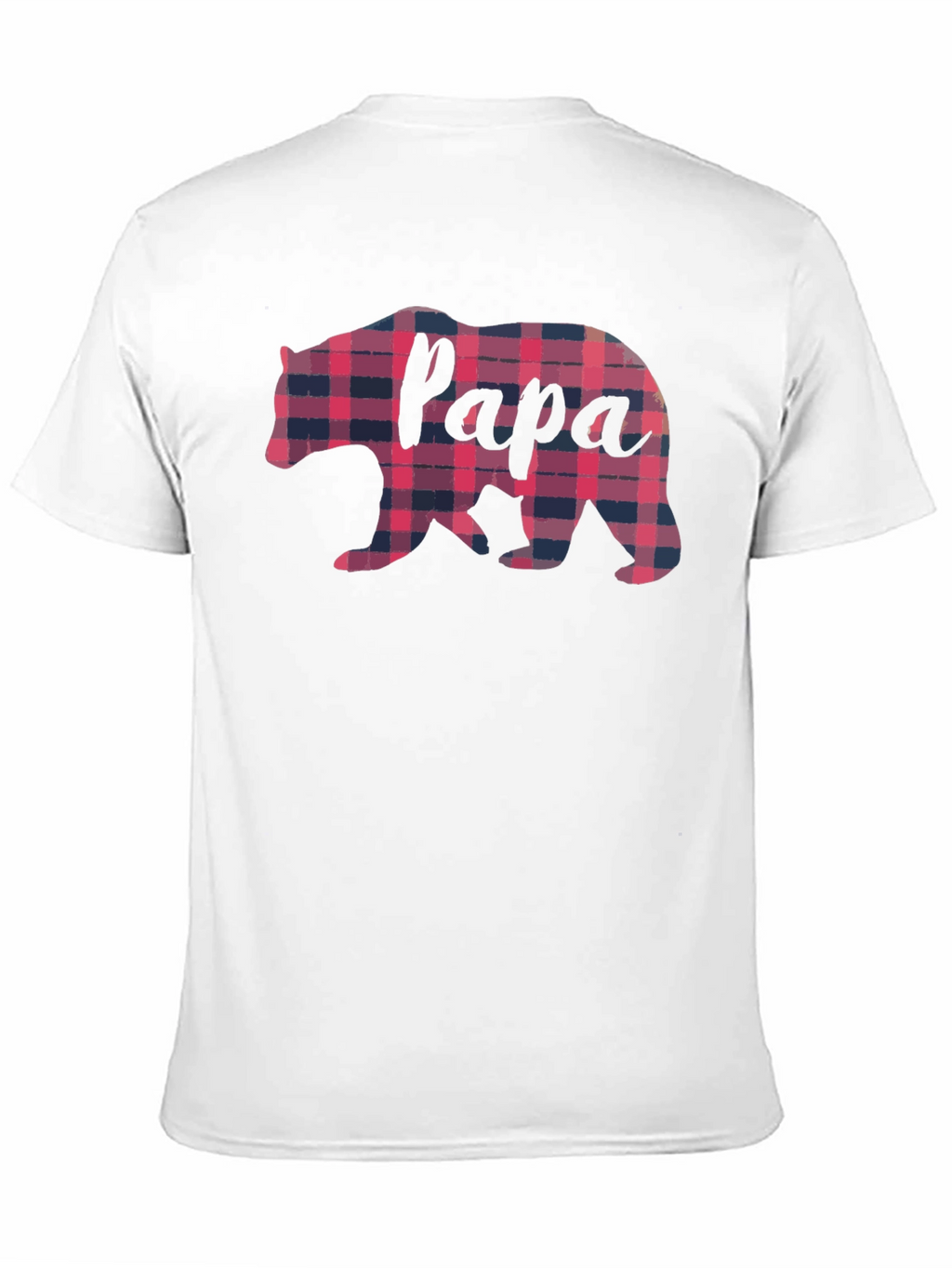 Papa Bear Plaid Graphic Tee - Fathers Day Gift