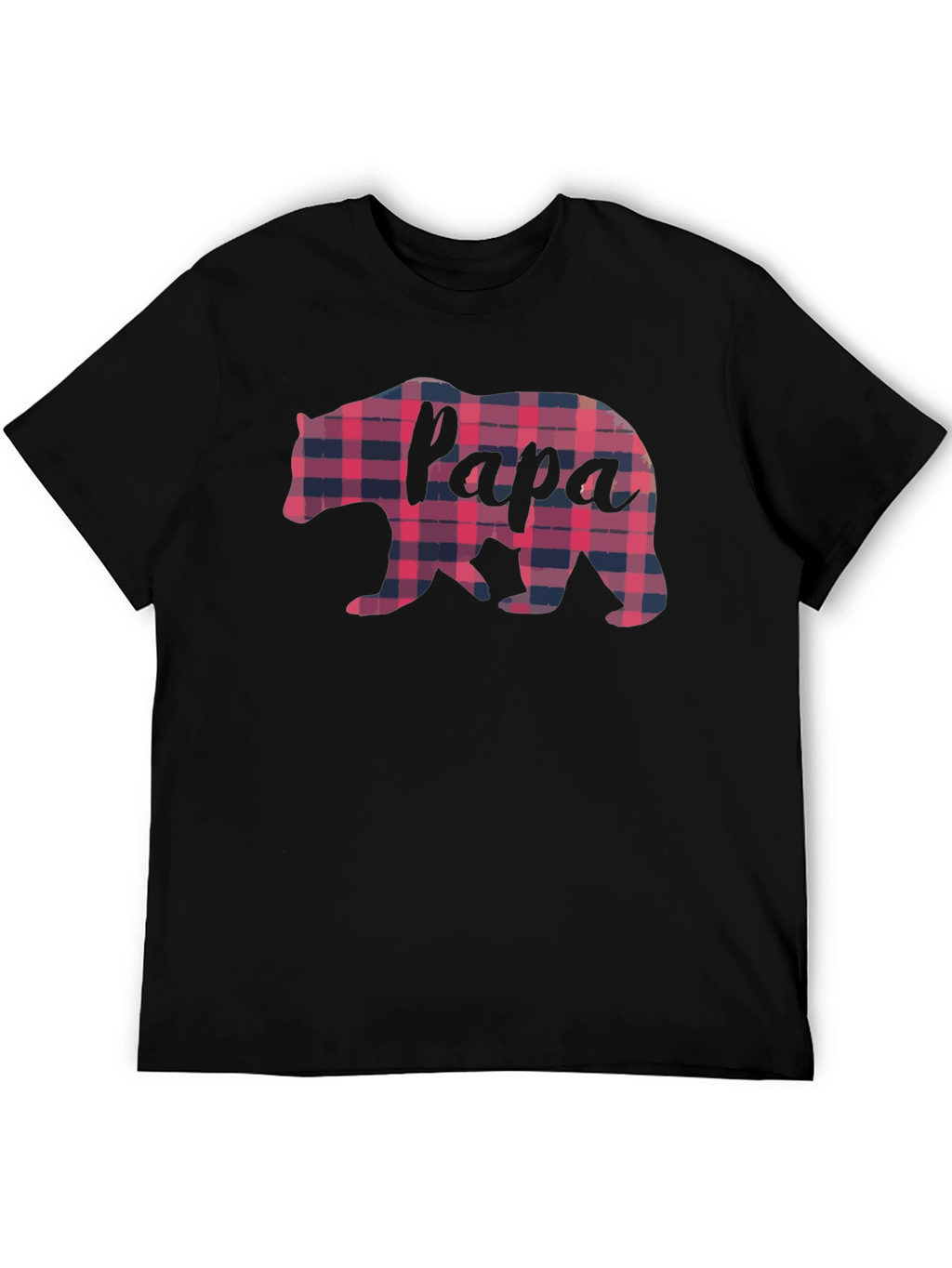 Papa Bear Plaid Graphic Tee - Fathers Day Gift
