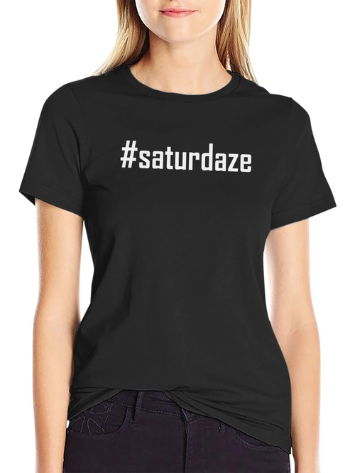 #saturdaze Black T-Shirt - Casual Comfort