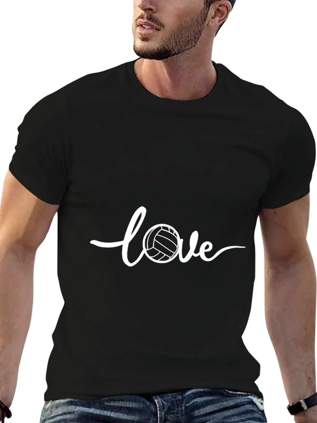 Volleyball Love T-Shirt - Black Casual Wear