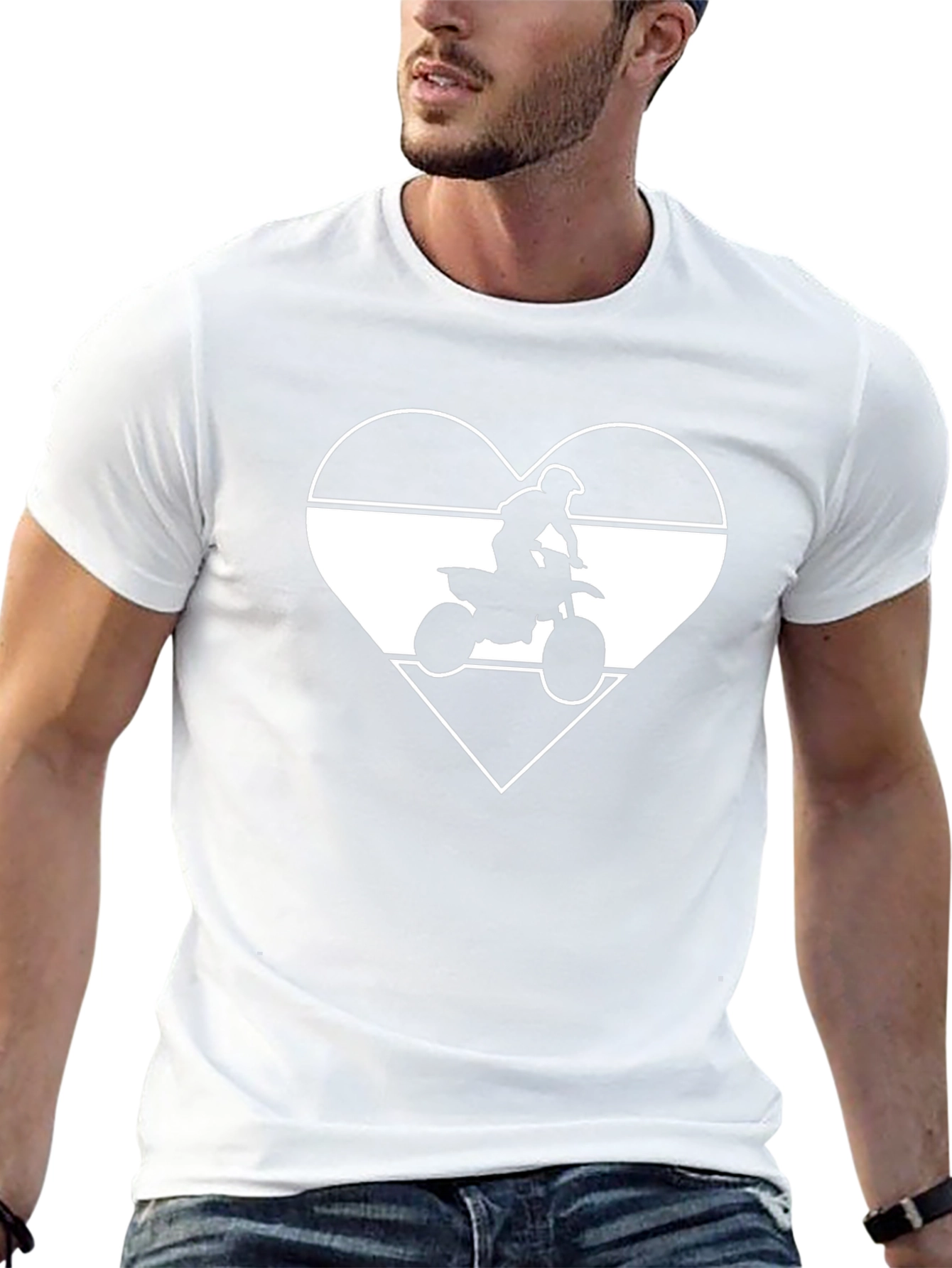 Dirt Bike Heart T-Shirt - MotoCross Rider Tee