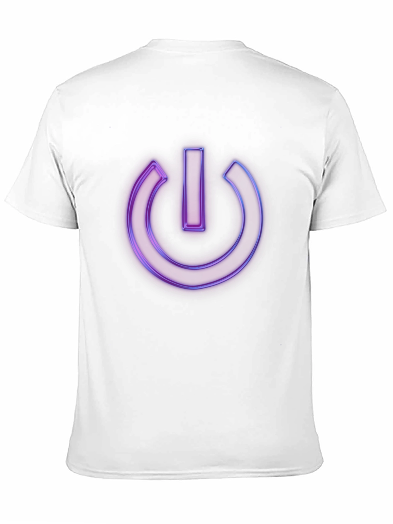 Neon Power Button Graphic Black T-Shirt