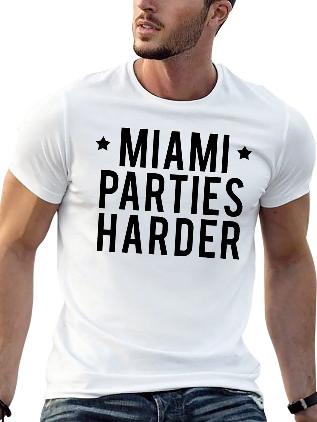 Miami Parties Harder Graphic Tee