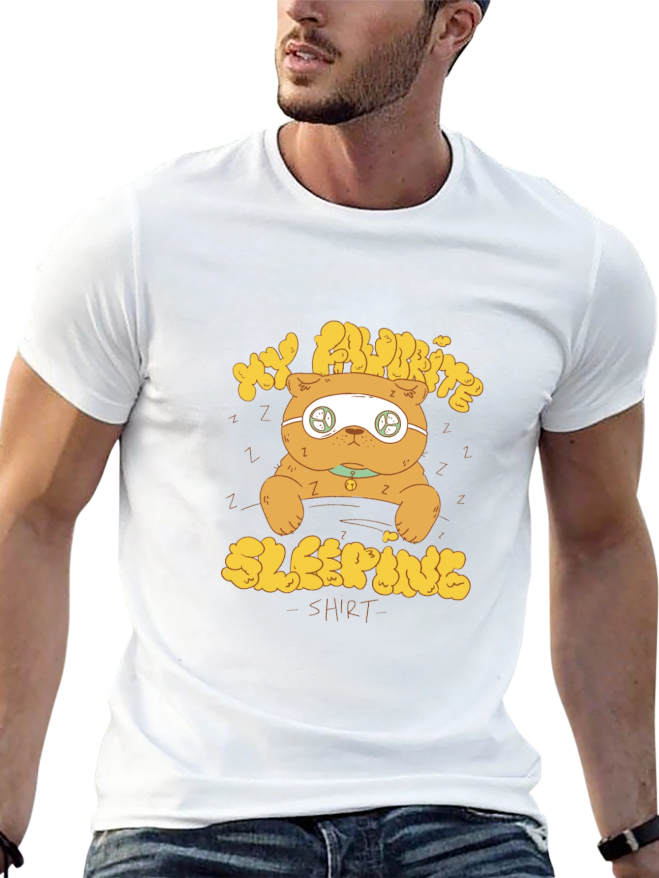 Sleeping Cat Graphic T-Shirt - Unisex