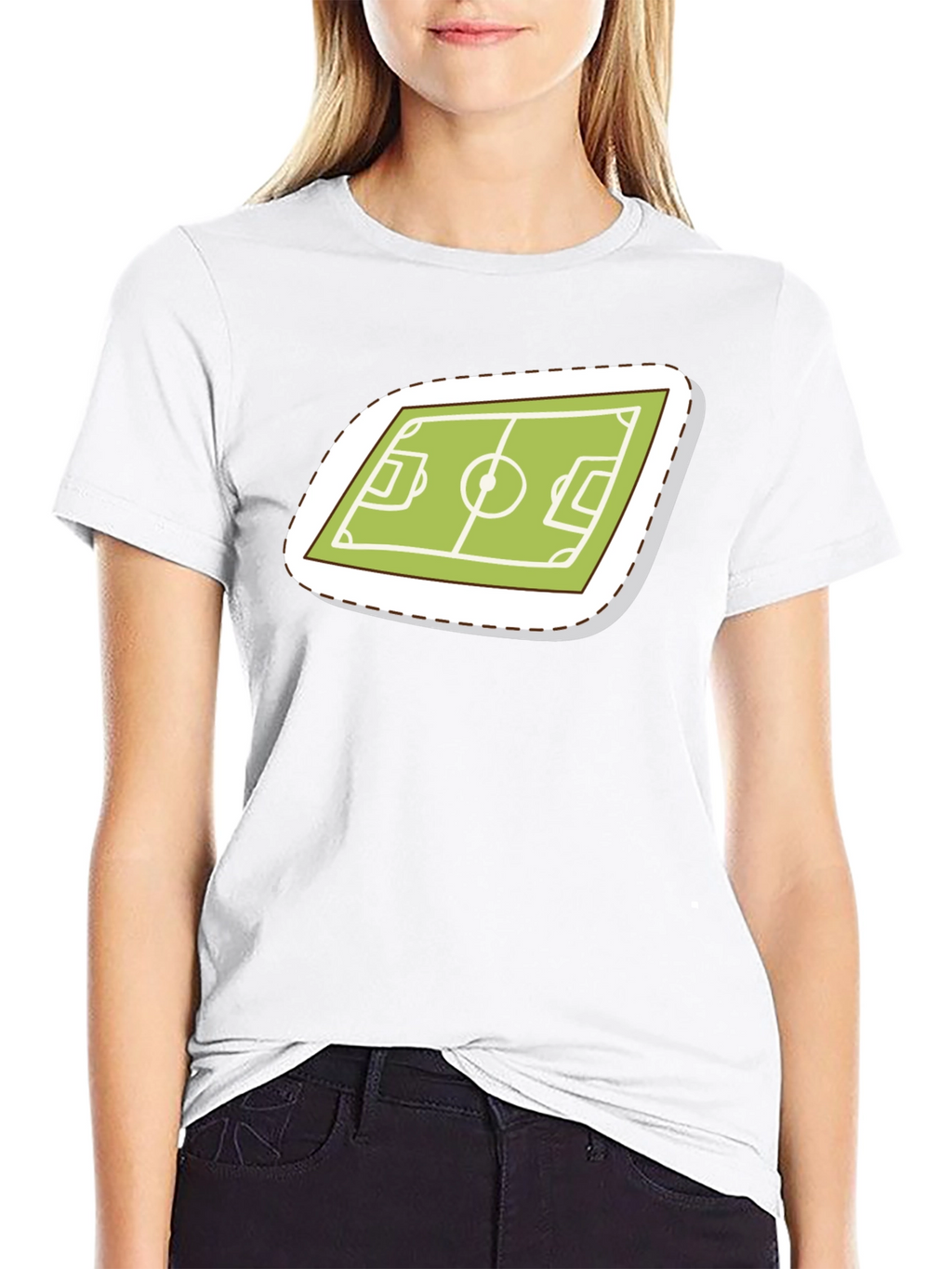 Soccer Field Graphic Tee - Sporty Black T-Shirt