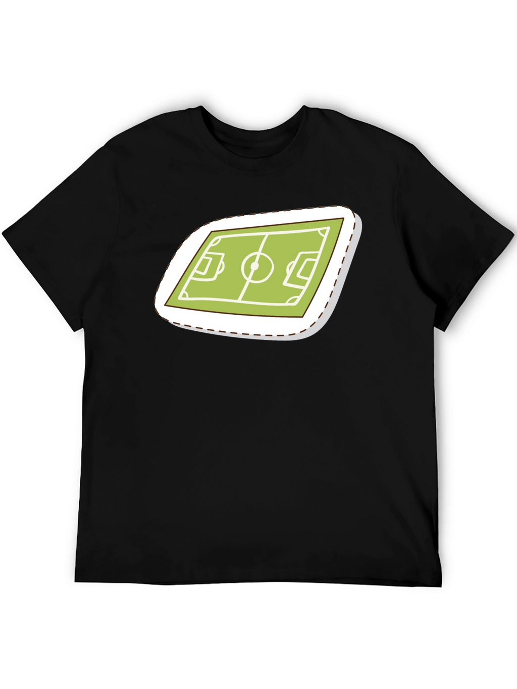 Soccer Field Graphic Tee - Sporty Black T-Shirt