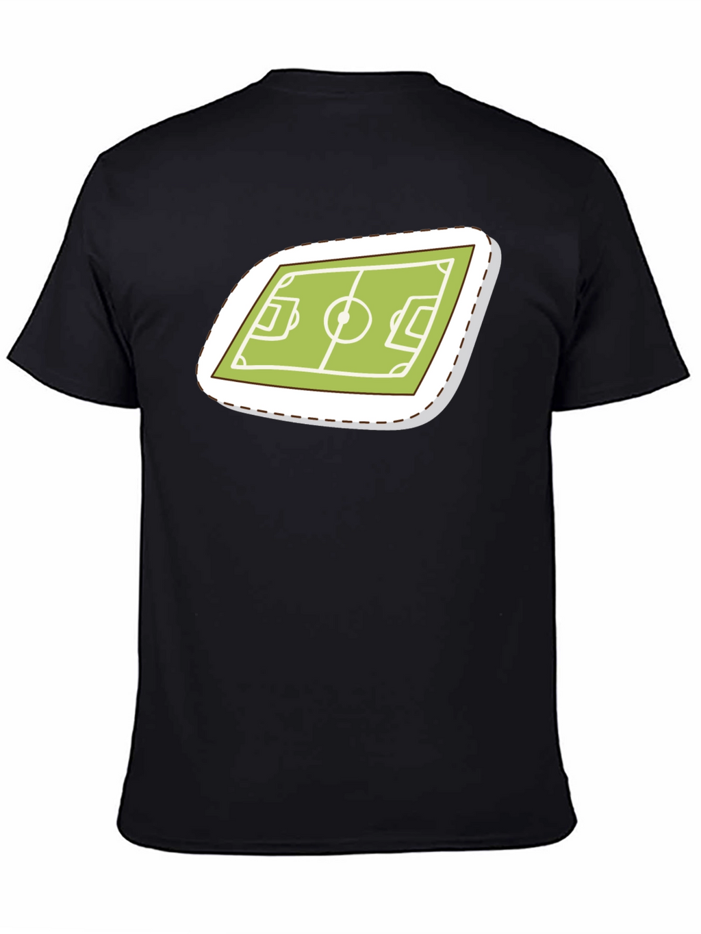 Soccer Field Graphic Tee - Sporty Black T-Shirt