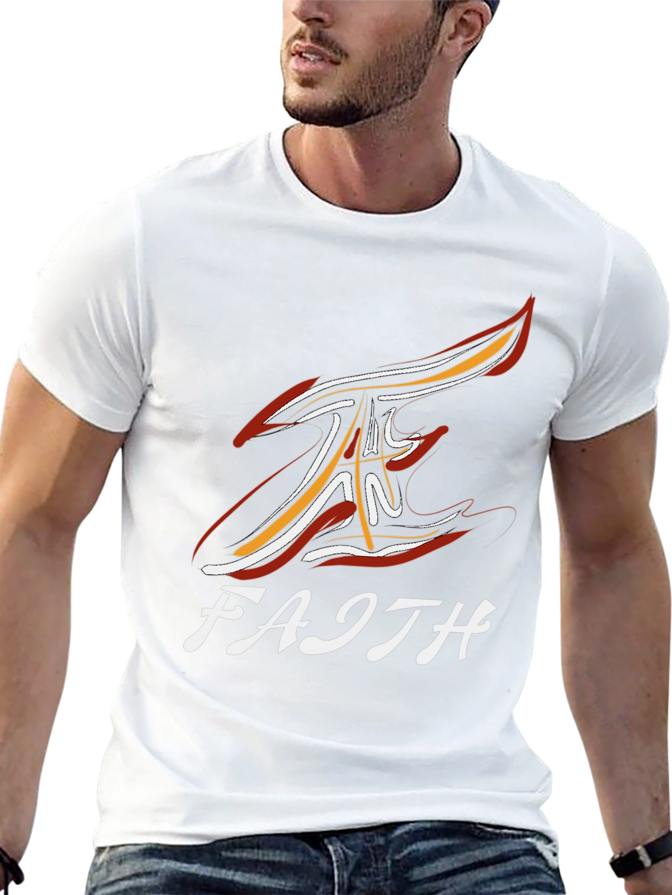 Faith Graphic Print Black T-Shirt