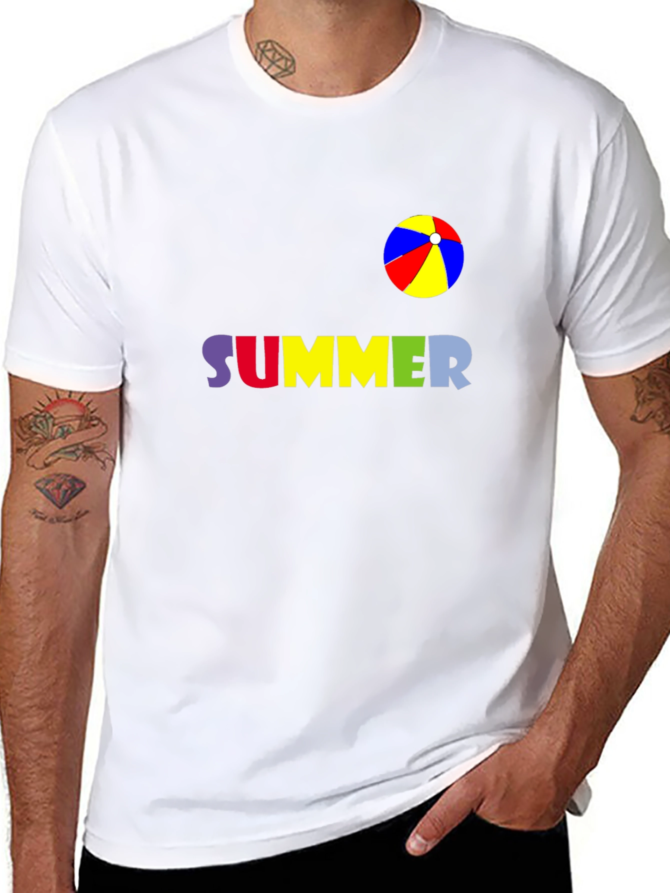 Summer Beach Ball Graphic T-Shirt