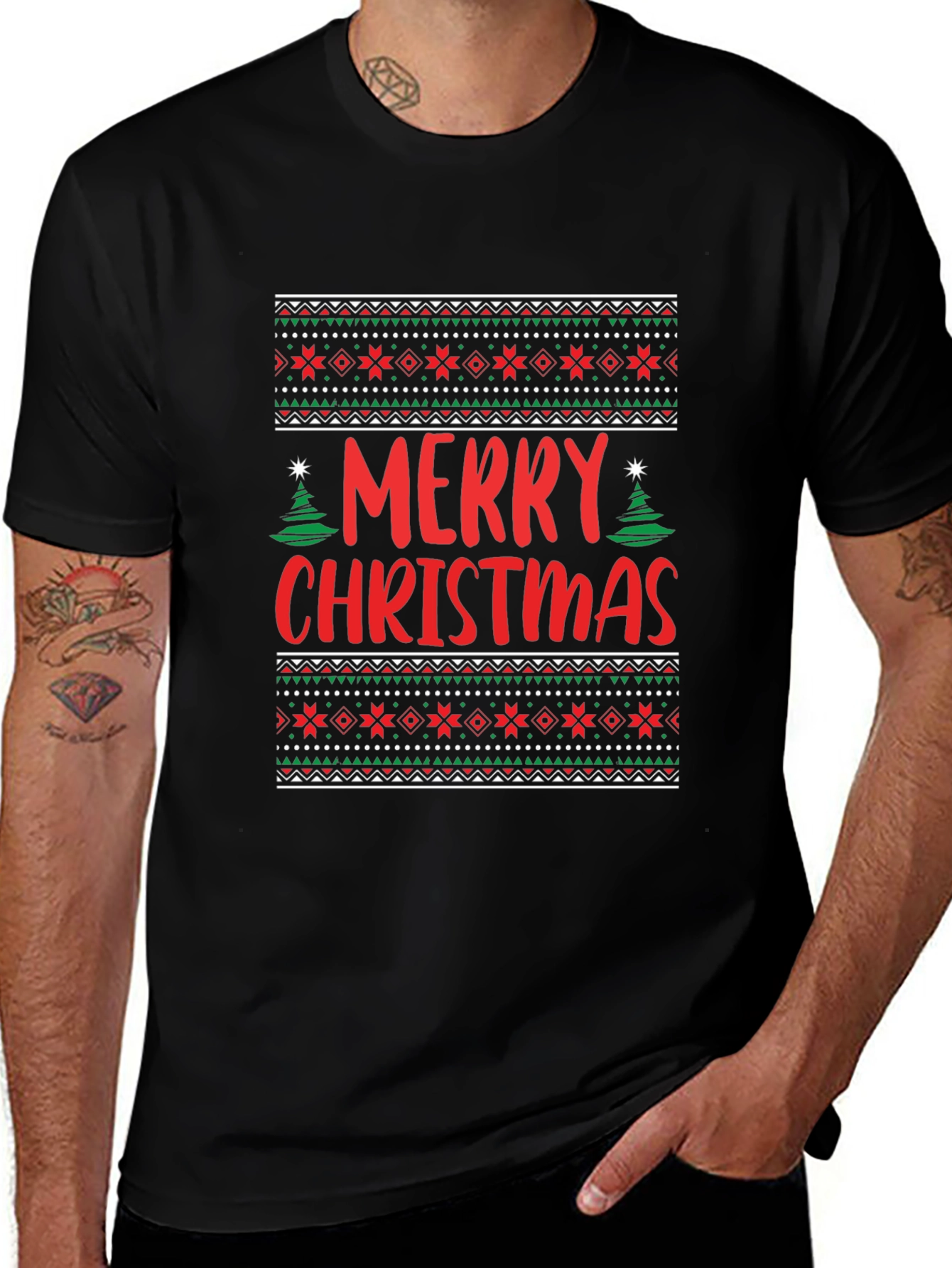 Merry Christmas Graphic Tee Holiday Top