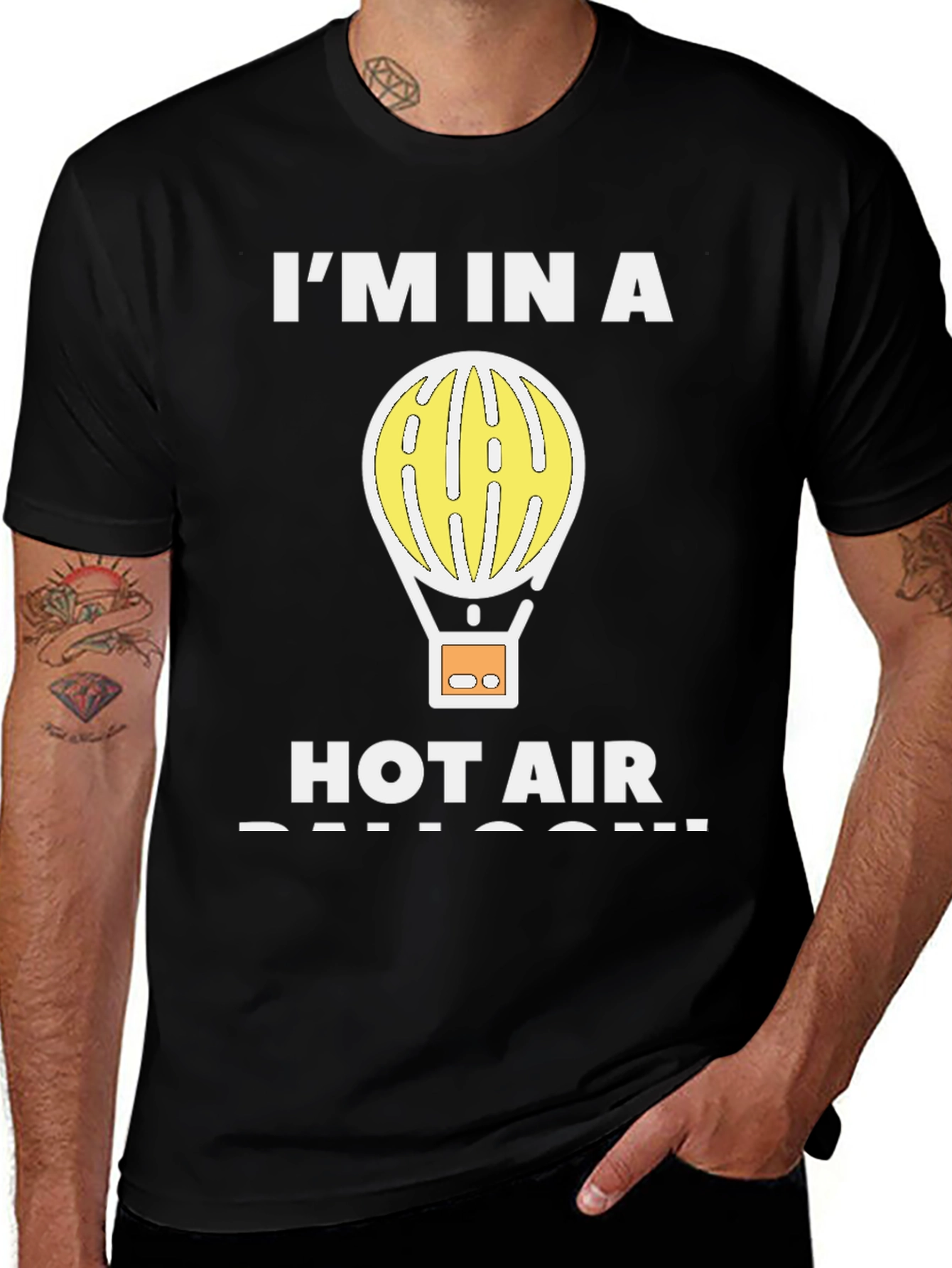 Hot Air Balloon Graphic T-Shirt - Fly High in Style!