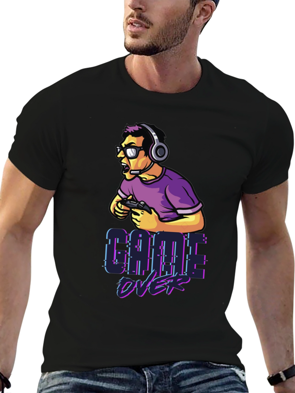 Game Over Gamer T-Shirt - Black