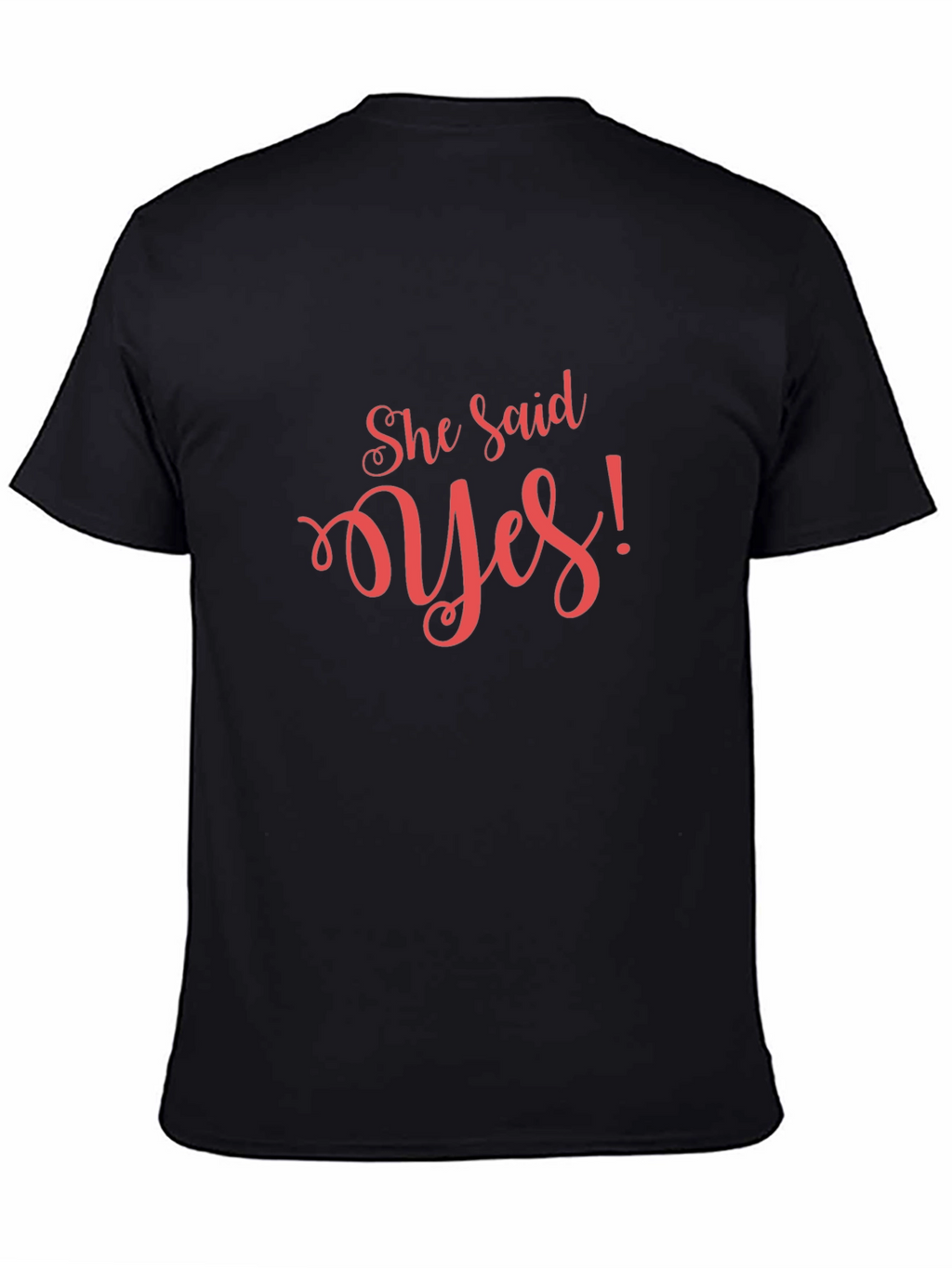 She Said Yes! Black Graphic Tee