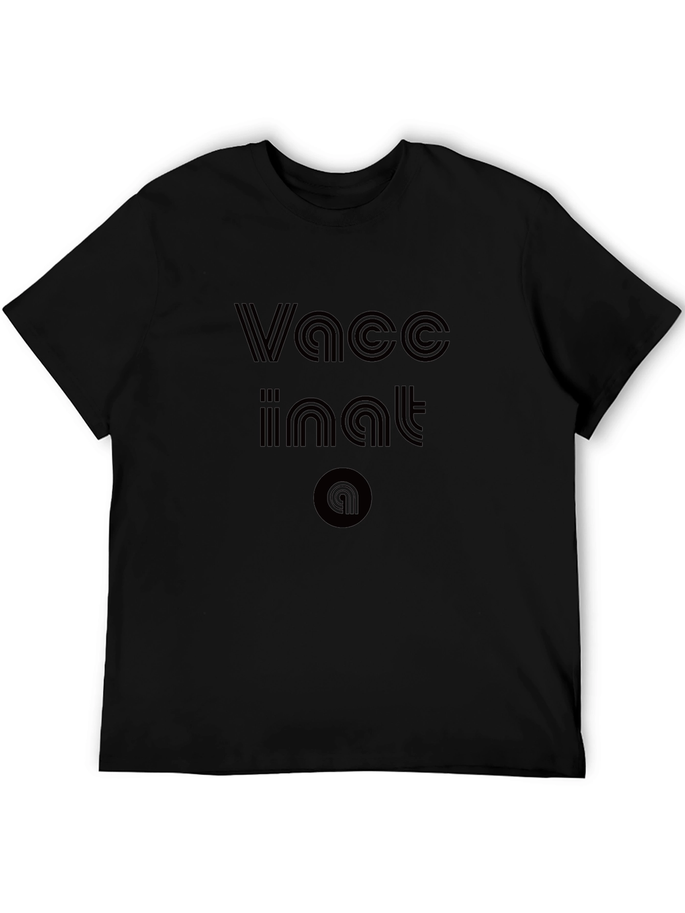 Vaccinated Tee - Retro Style Black T-Shirt