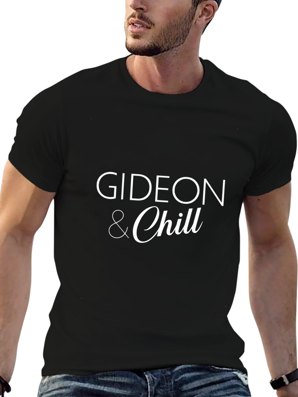 Gideon & Chill Black Graphic Tee